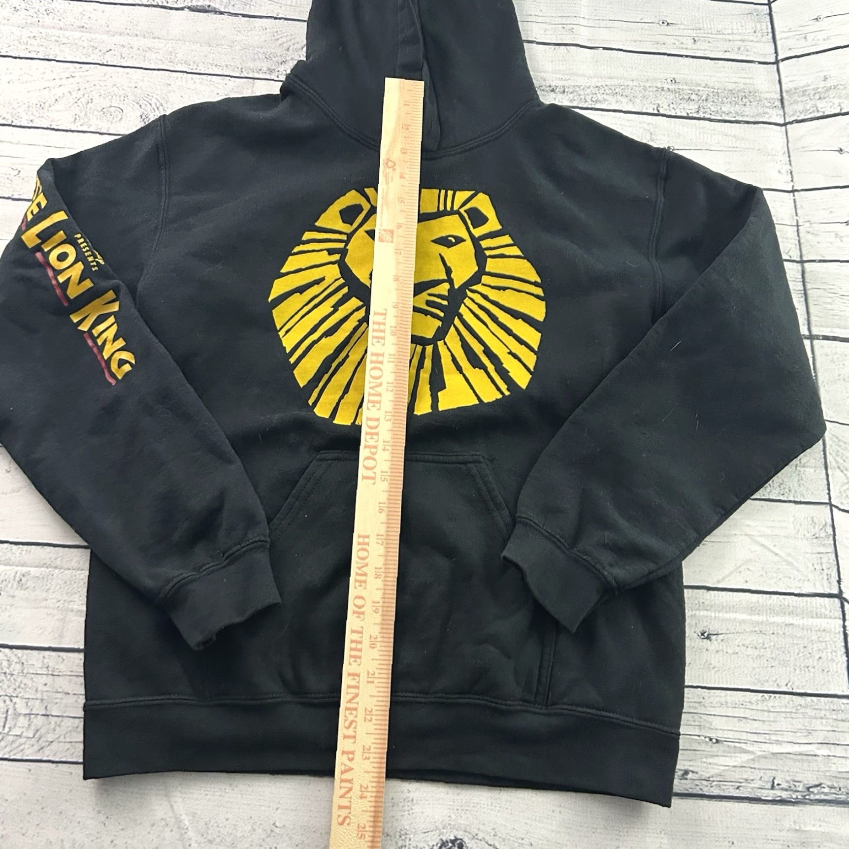 Vintage The Lion King Musical Hoodie Mens Small Black Pullover Sweatshirt Size US S / EU 44-46 / 1 - 2 Thumbnail
