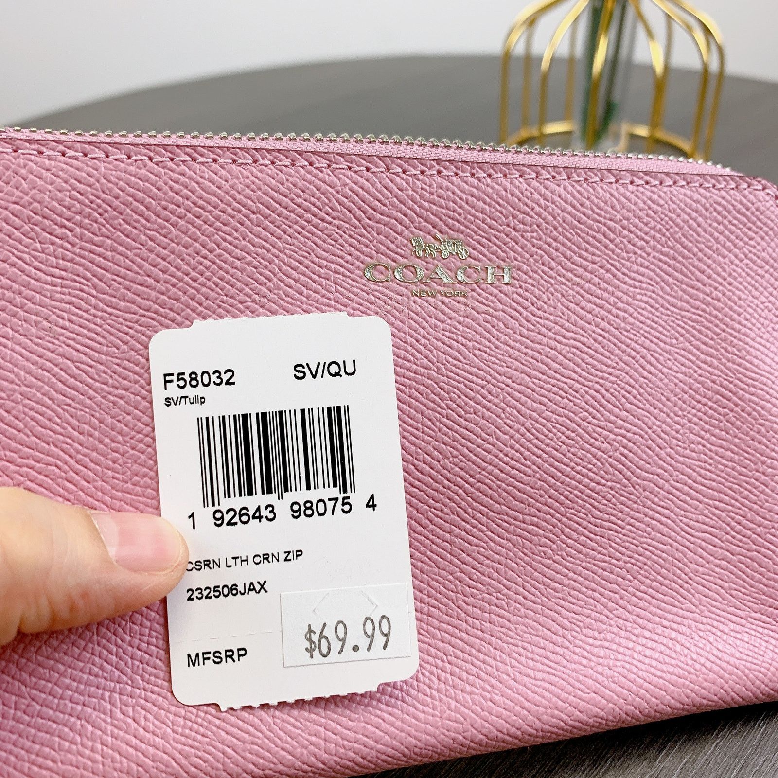 Coach Coach F58032 Corner Zip Wristlet IN Tullp Size ONE SIZE - 5 Thumbnail