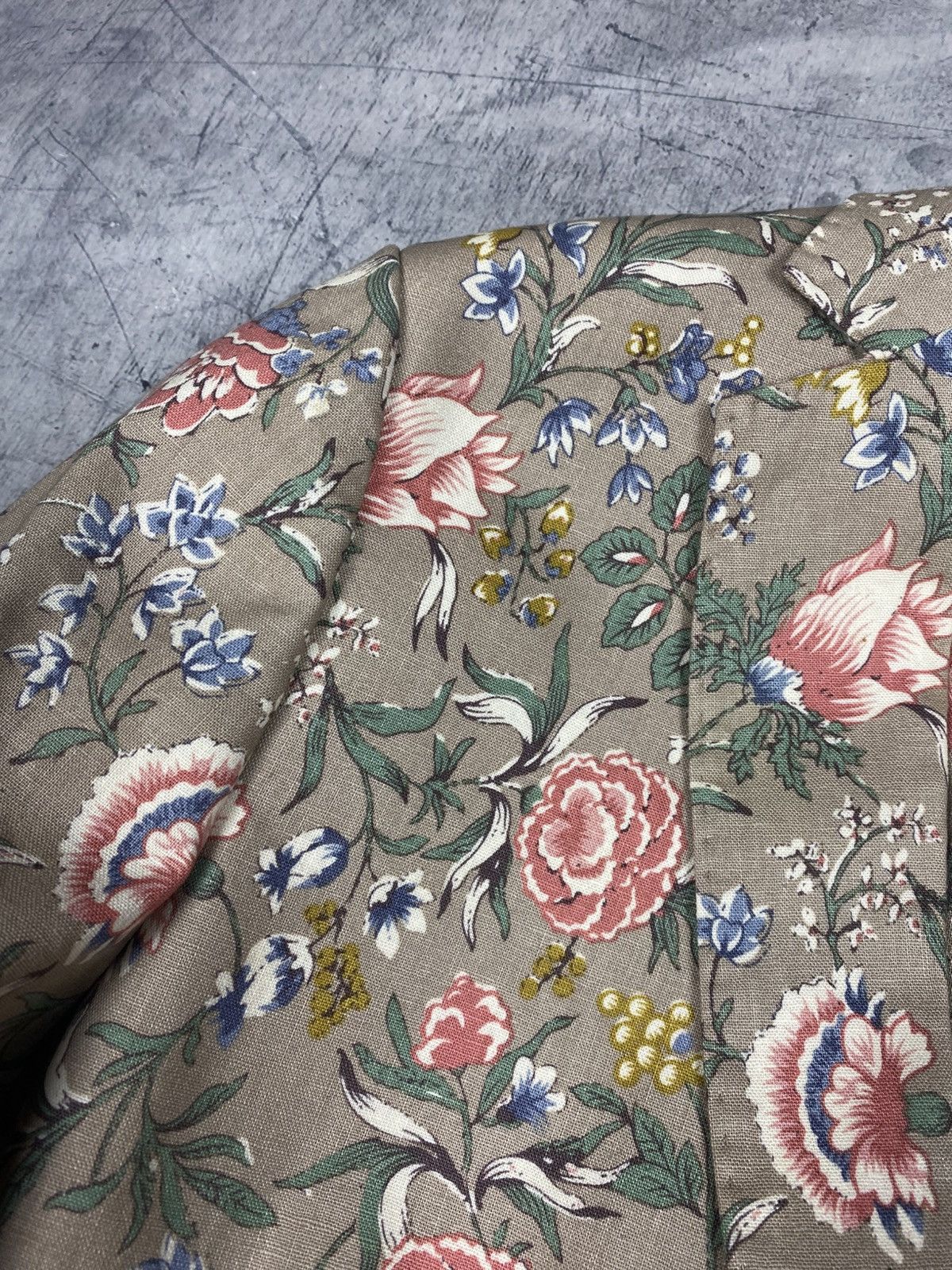 Gianni Feraud Gianni Feraud Mens Floral Linen Blend Blazer Jacket Cream Size 44R - 11 Thumbnail