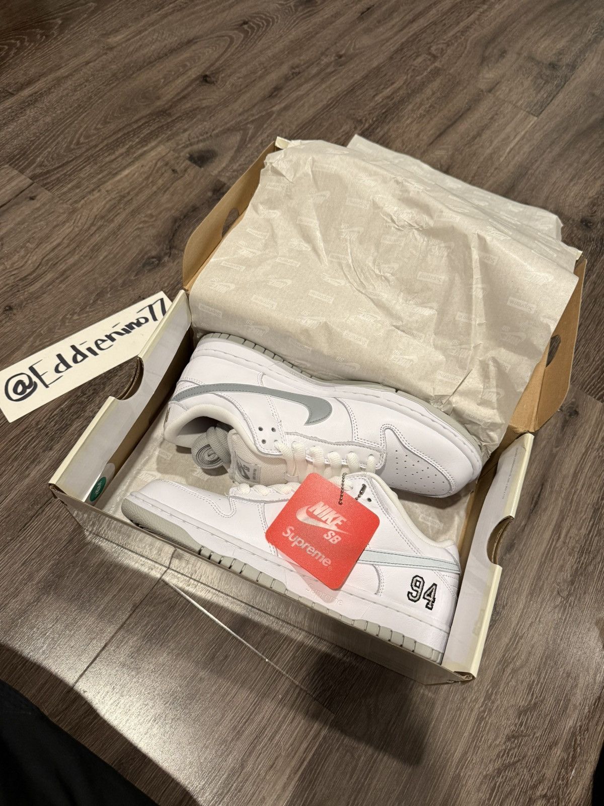 Nike × Supreme Nike SB Dunk Low Supreme 94 Size US 8.5 / EU 41-42 - 4 Thumbnail