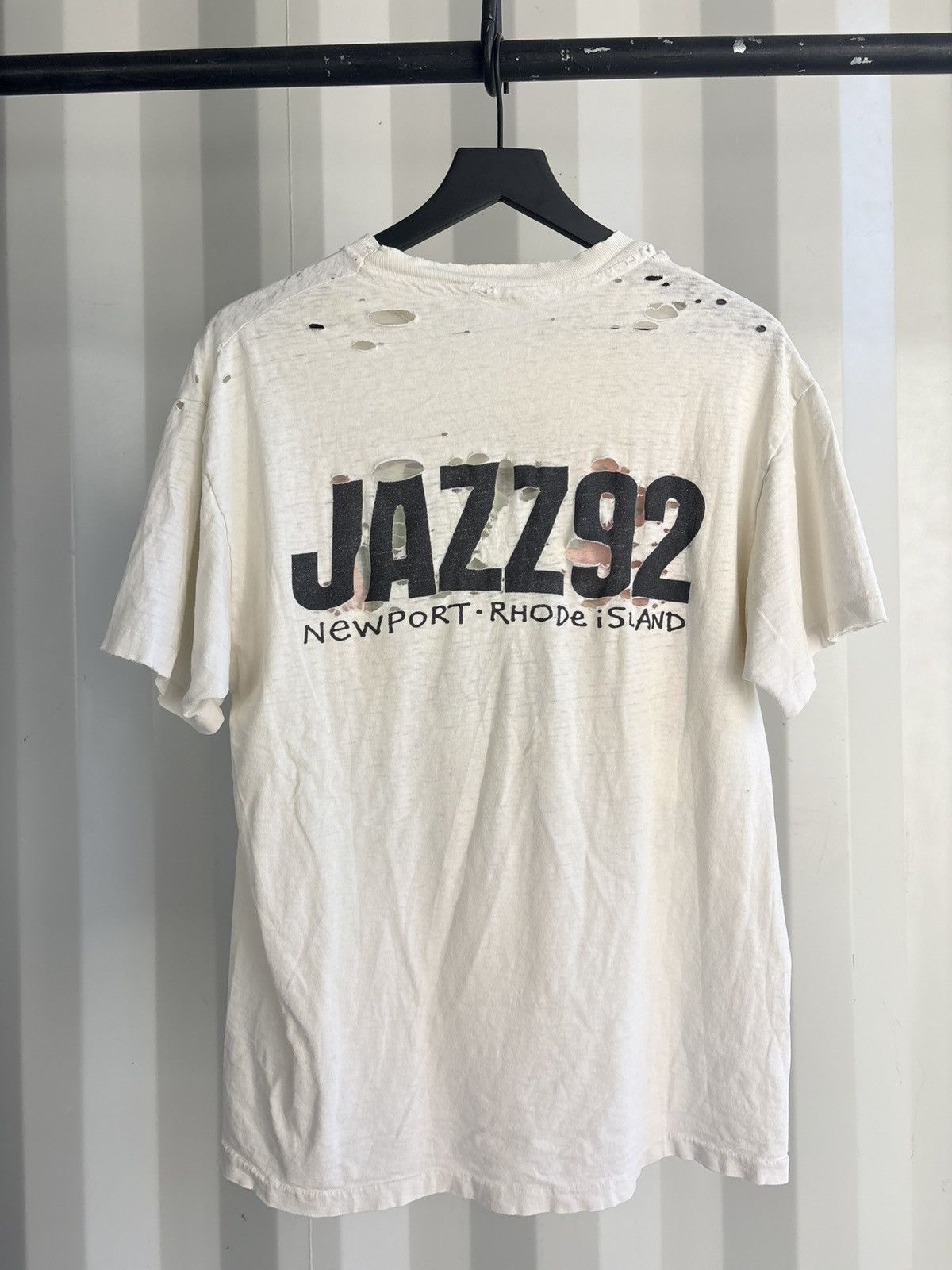 Vintage Vintage Jazz 92 Shirt Faded Distress Art Tee Grunge BAND Size US L / EU 52-54 / 3 - 3 Thumbnail