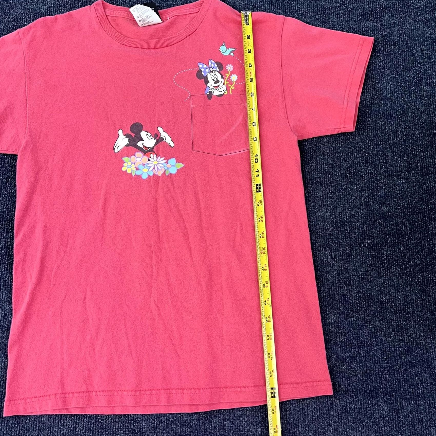 Disney VINTAGE Disney Mickey Unlimited Shirt Mens Small Pink Mickey Minnie Pocket Tee 90s Size US S / EU 44-46 / 1 - 6 Thumbnail