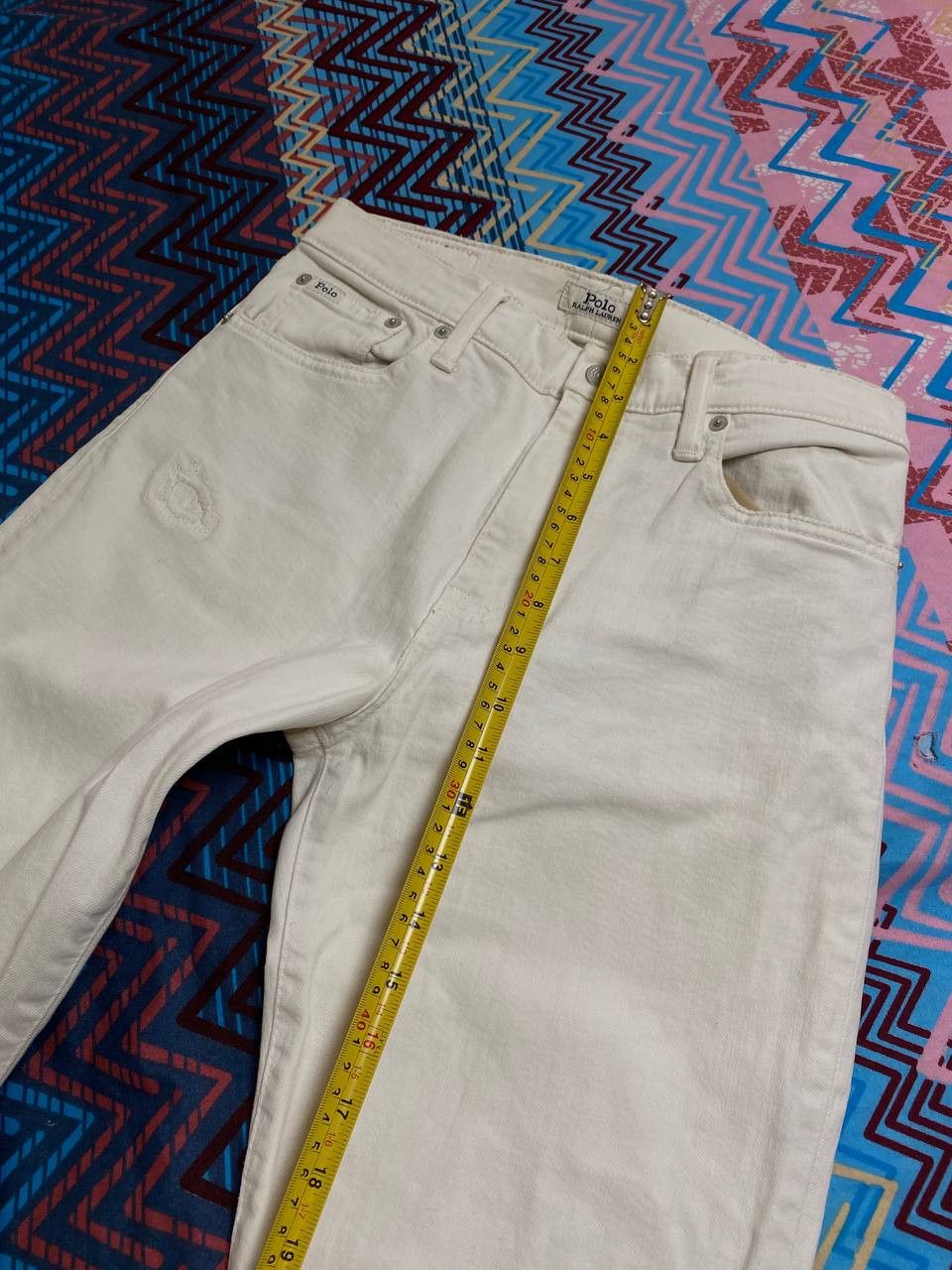 Polo Ralph Lauren jeans pants white logo Polo Ralph Lauren Y2K vintage Size 30" / US 8 / IT 44 - 14 Thumbnail
