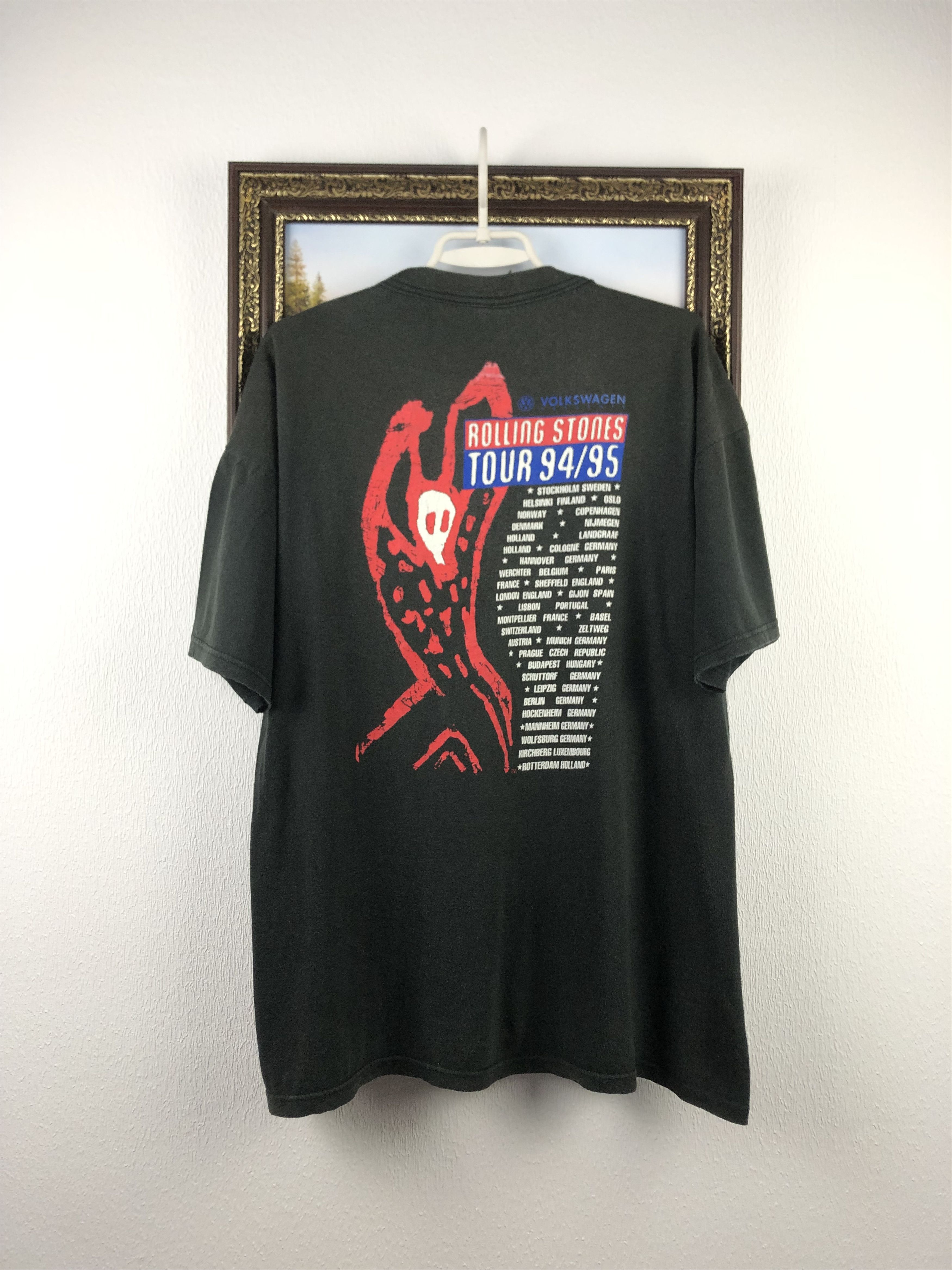 Band Tees Vintage 90's The Rolling Stones Voodoo Lounge Band Shirt Tee Size US XL / EU 56 / 4 - 11 Thumbnail