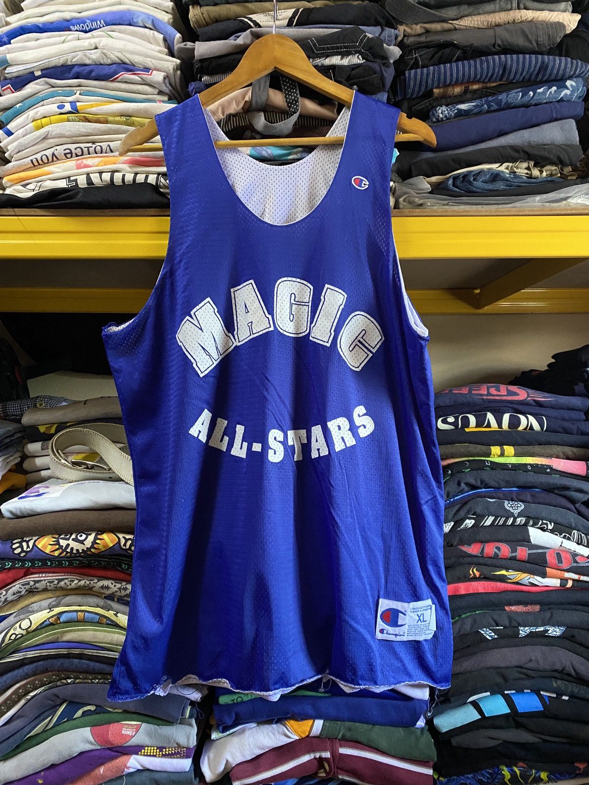 image of Champion x NBA Vintage 90's Magic Nba Allstar Jersey Usa Size XL in Blue, Men's