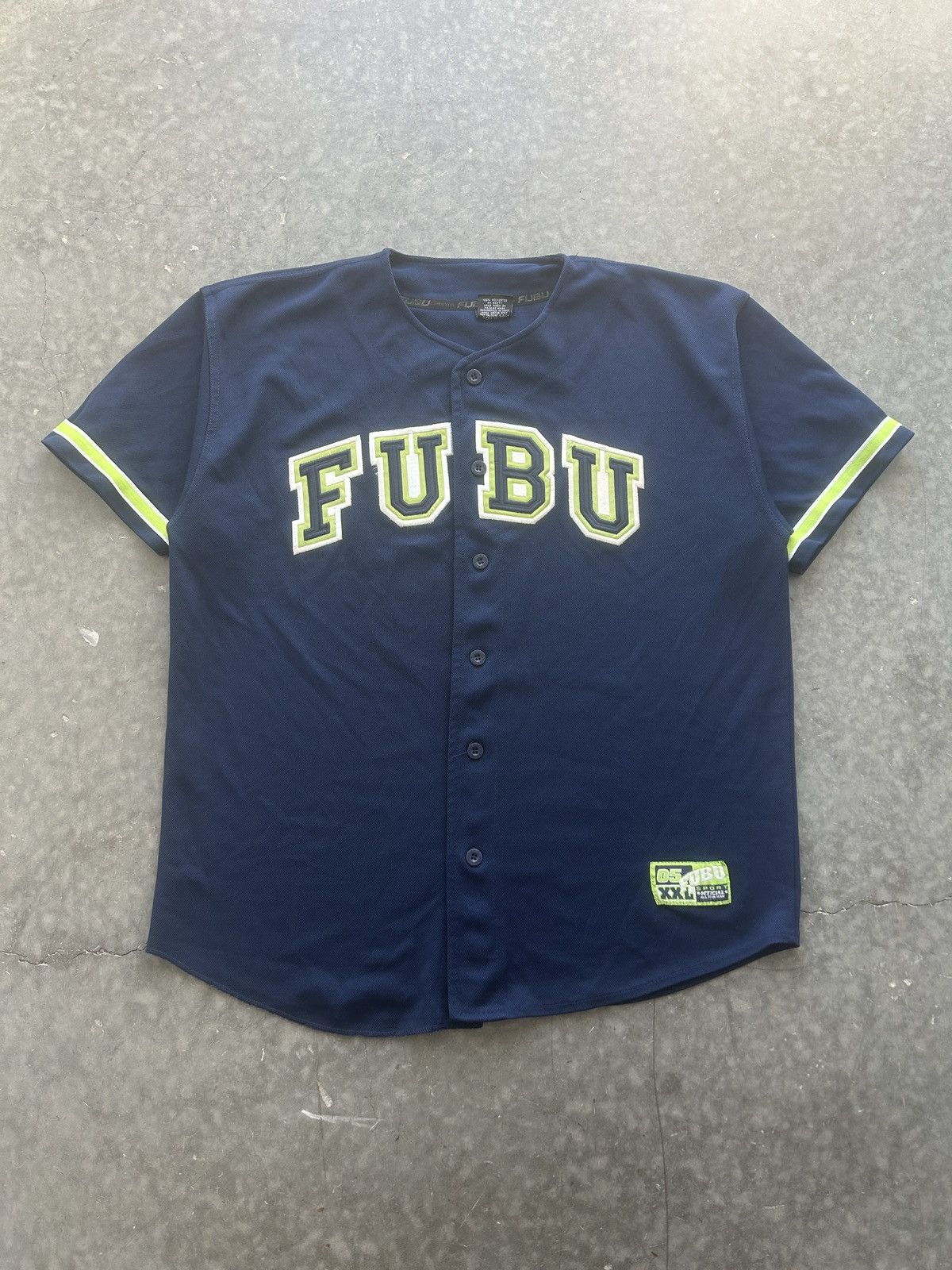 Fubu × Vintage Vintage Y2K Fubu Baseball Jersey Embroidered Size US L / EU 52-54 / 3 - 1 Thumbnail