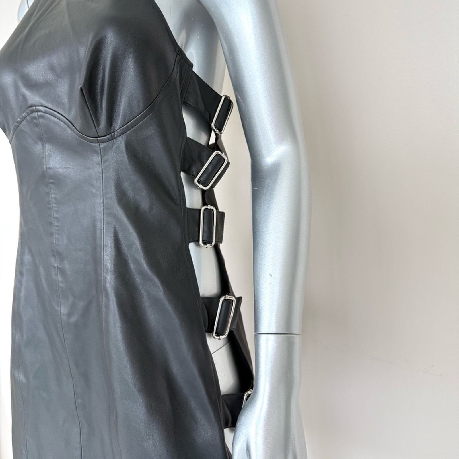 Other NEW!!! Women faux leather dress size L European brand Size L / US 10 / IT 46 - 2 Thumbnail