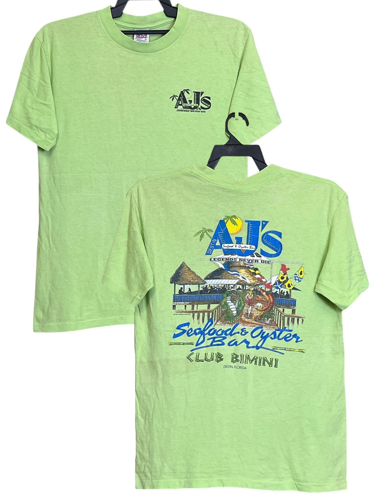 Vintage Vintage 90s AJ’S SEAFOOD & OYSTER BAR florida tee shirt Size US M / EU 48-50 / 2 - 1 Thumbnail