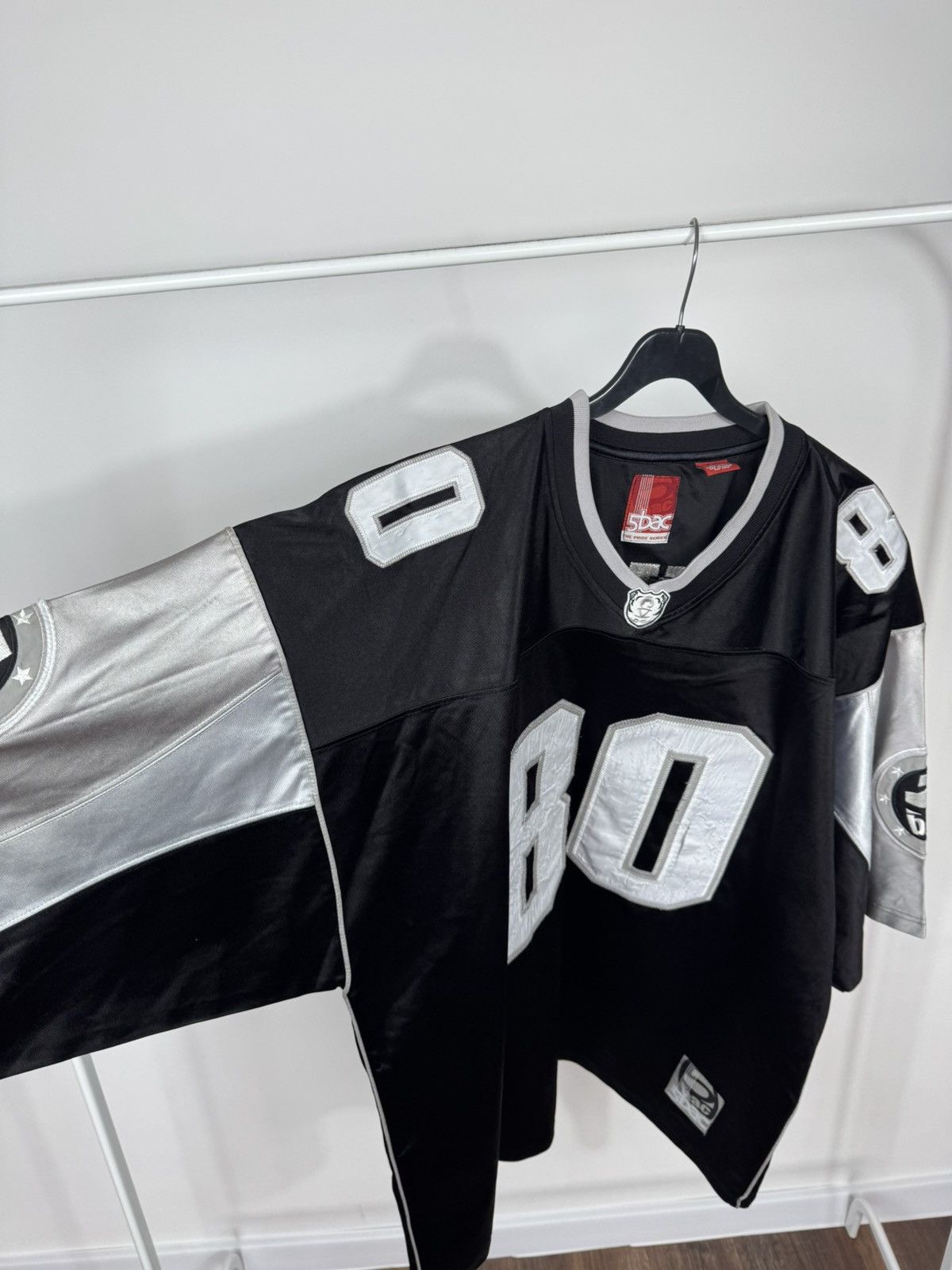 NFL Vintage Oakland Raiders Jersey 80 Black Silver NFL Style 2XL Size US XXL / EU 58 / 5 - 8 Thumbnail