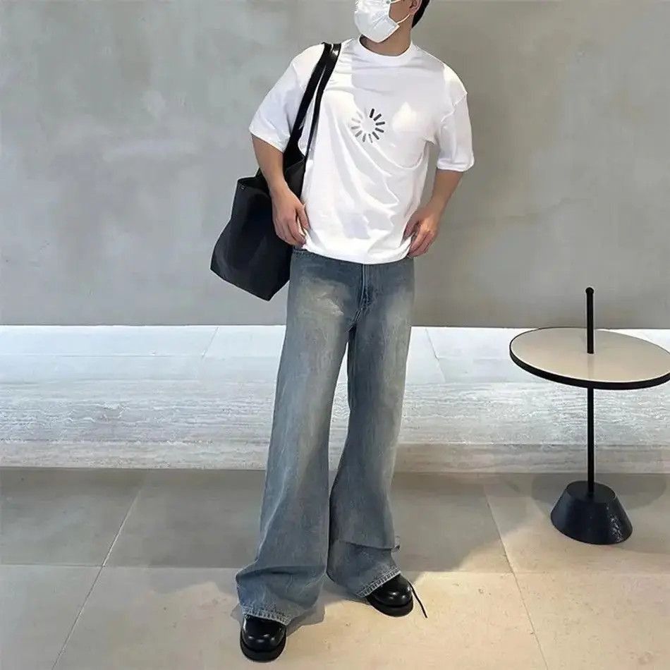 Japanese Brand Hip Hop Oversized Washed Straight Vintage Jeans y2k Size US 30 / EU 46 - 4 Thumbnail