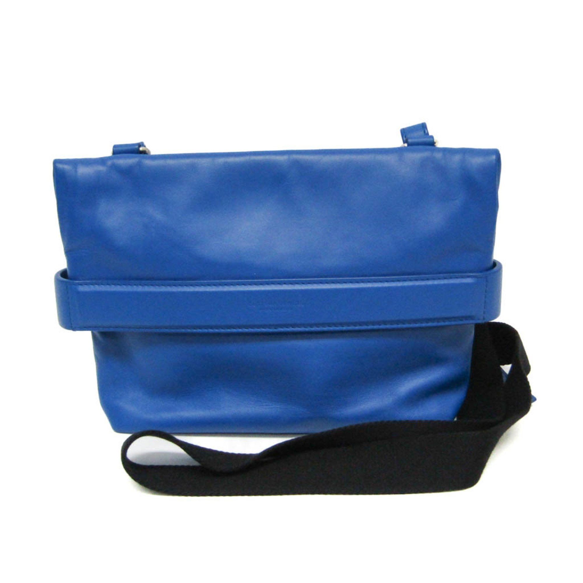 Bottega Veneta Bottega Veneta Wearable Pouch Women's Leather Shoulder Bag Blue Size ONE SIZE - 1 Thumbnail