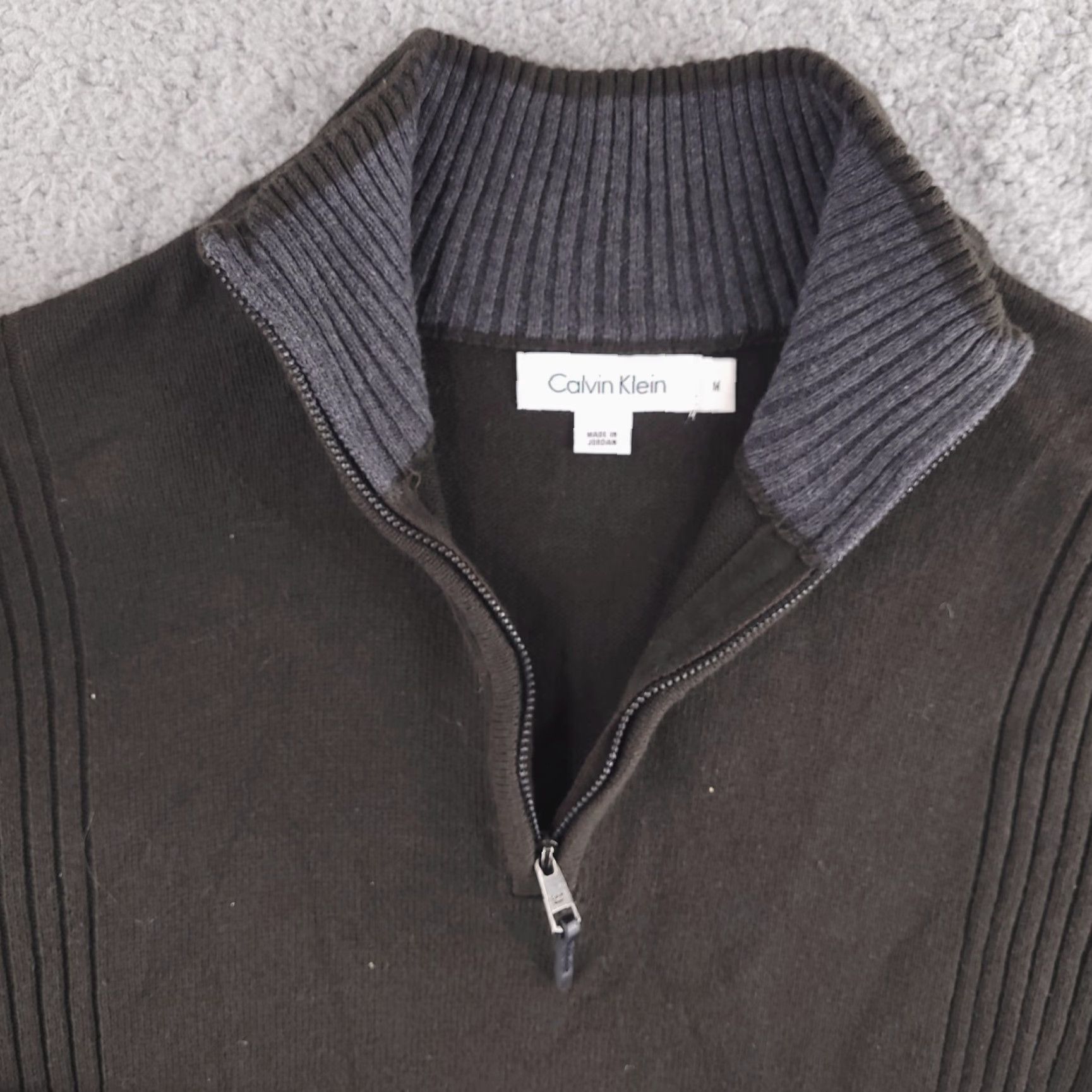 Calvin Klein Calvin Klein Sweater Mens Medium Brown Chocolate Knit Quarter Zip Pullover Size US M / EU 48-50 / 2 - 5 Thumbnail