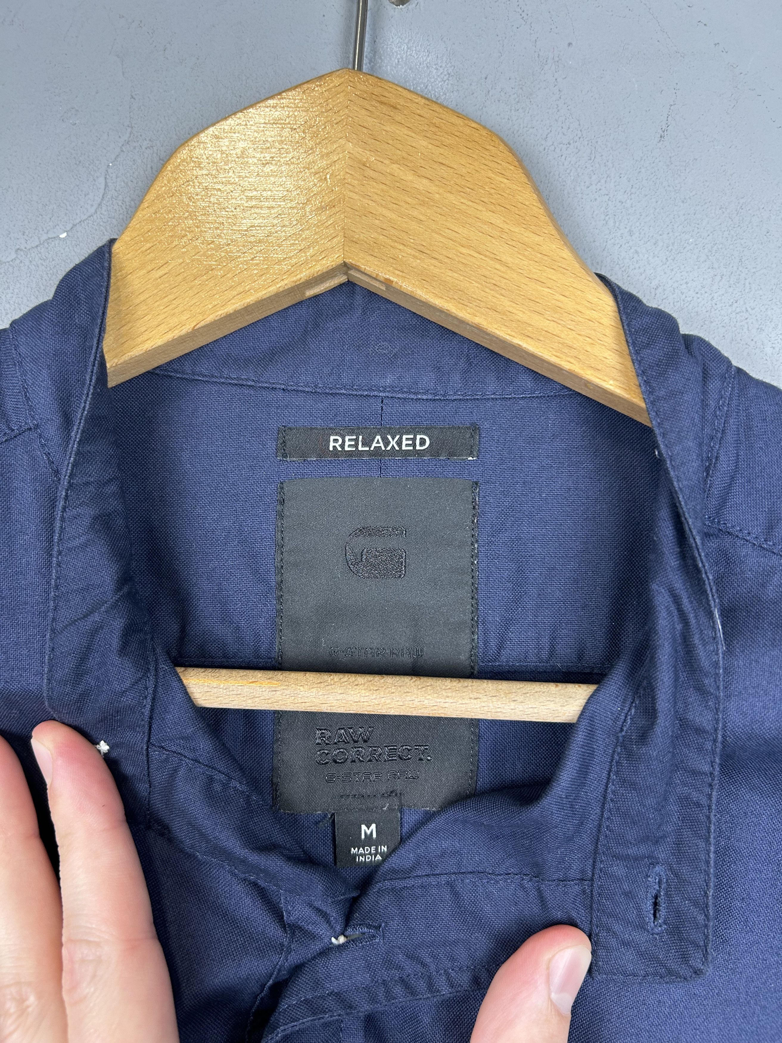 G-Star G-Star Raw Shirt Relaxed Bristum C-Less 1/2 PLK Long Sleeve Size US M / EU 48-50 / 2 - 2 Thumbnail