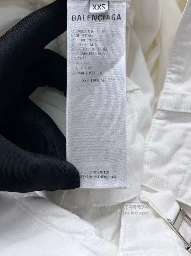 Balenciaga Balenciaga size XXS White Coated Oversized Heavy Duty Work Size US 27 - 4 Thumbnail