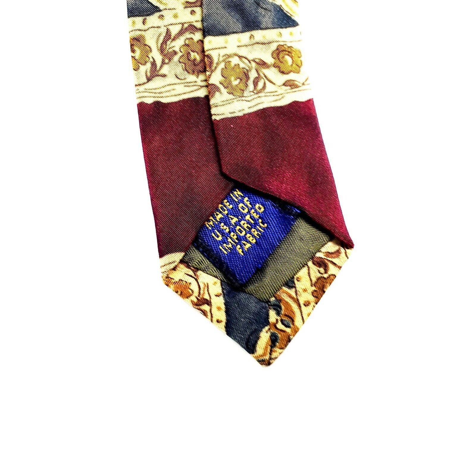 Chaps Chaps Ralph Lauren Silk Tie Red Abstract Print Classic Size ONE SIZE - 4 Thumbnail