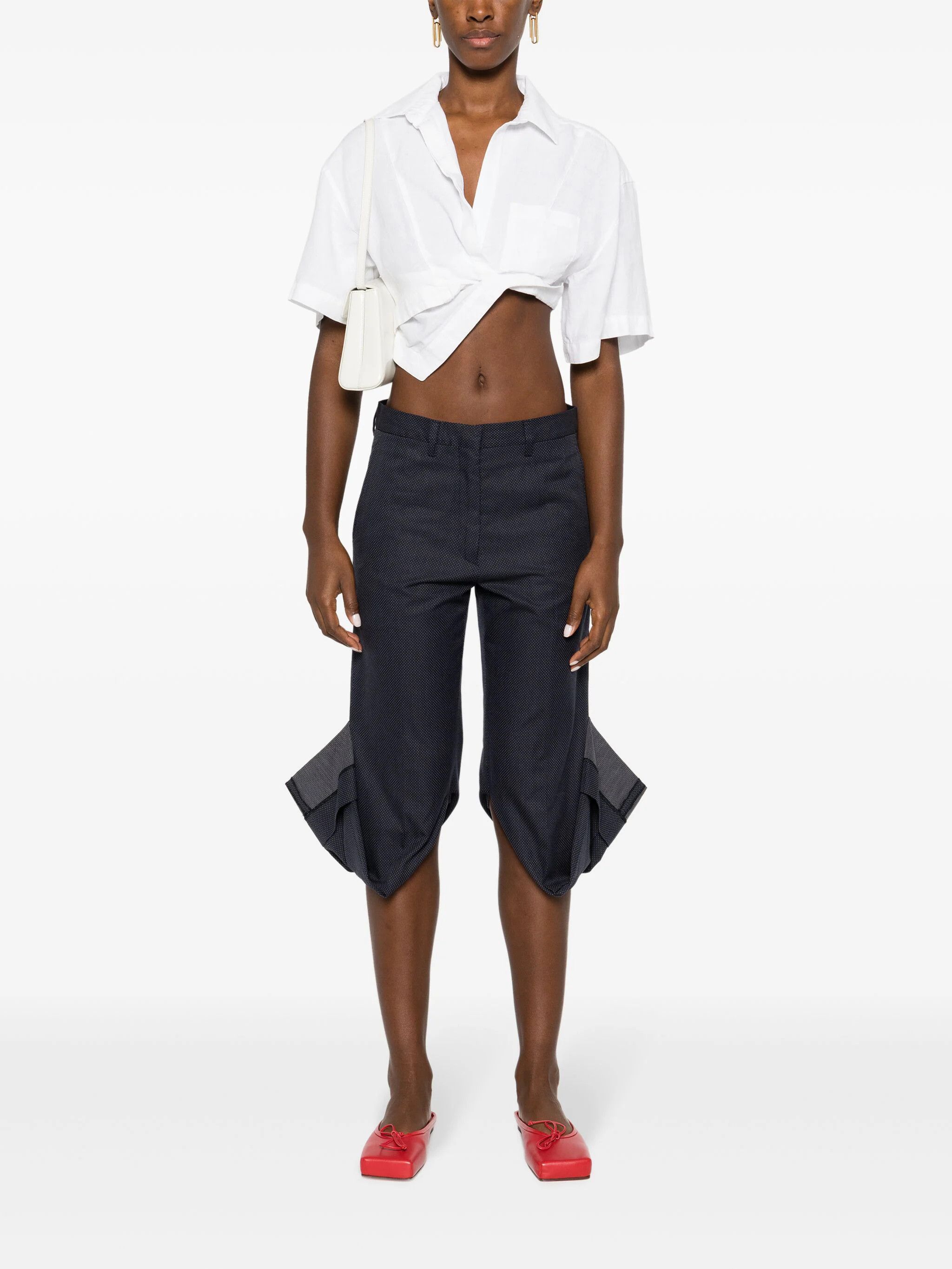 Maison Margiela Maison Martin Margiela 00s Pleated Cropped Trousers Size 26" / US 2 / IT 38 - 1 Thumbnail