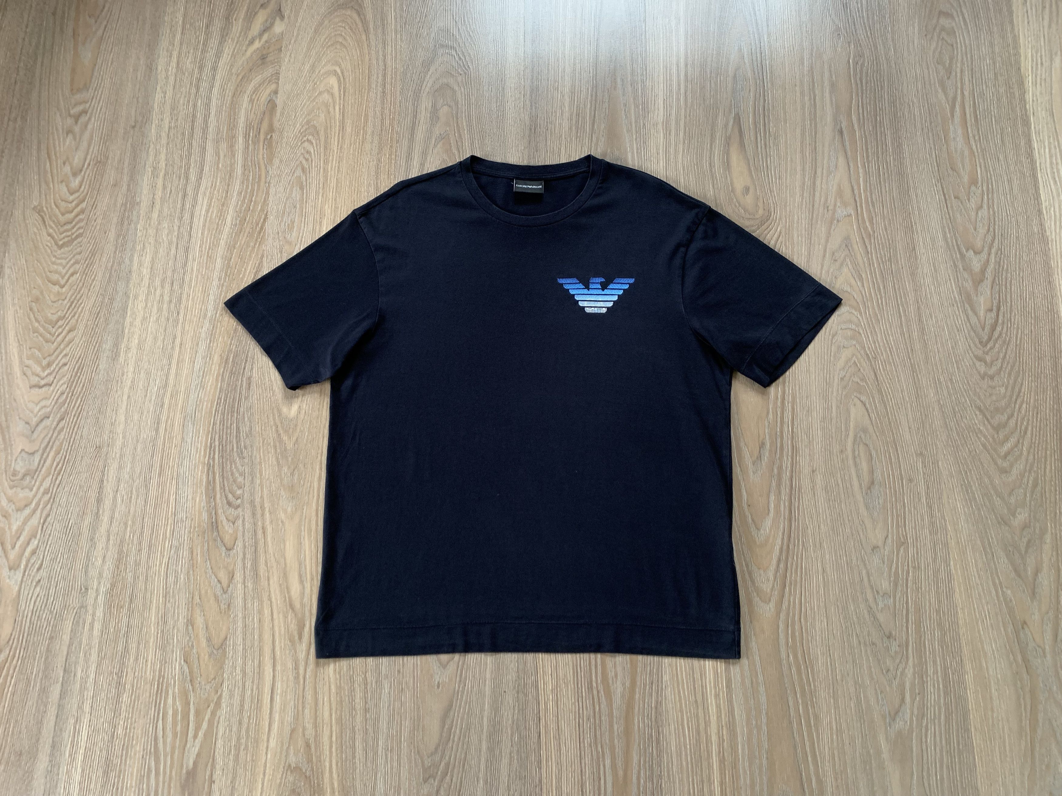 Emporio Armani × Giorgio Armani Mens Emporio Armani Cotton Embroidered Logo T-Shirt Size US XL / EU 56 / 4 - 1 Thumbnail