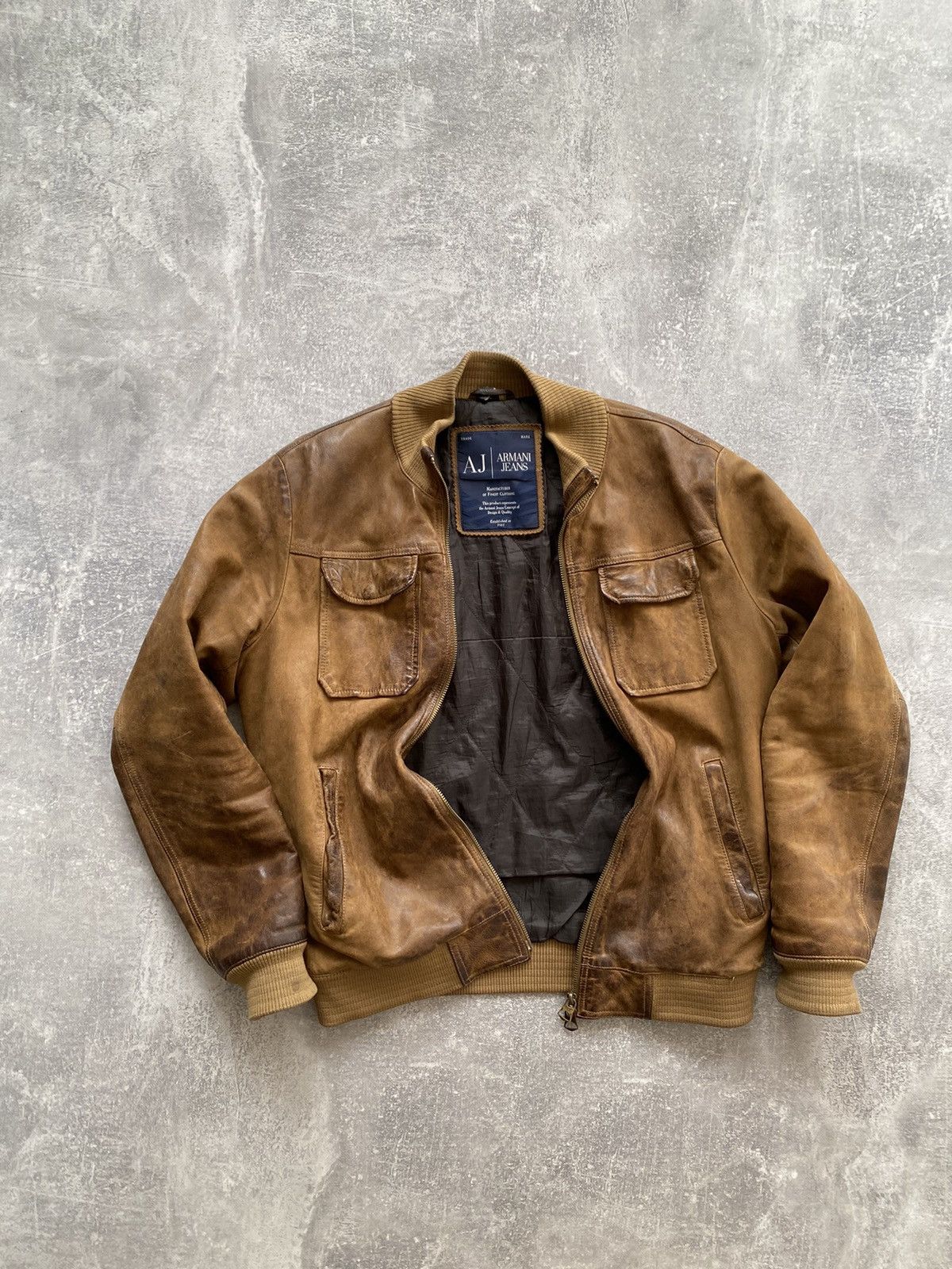 ジャケット・アウター archive ARMANI real leather bomber JKT archive ARMANI real leather bomber JKT