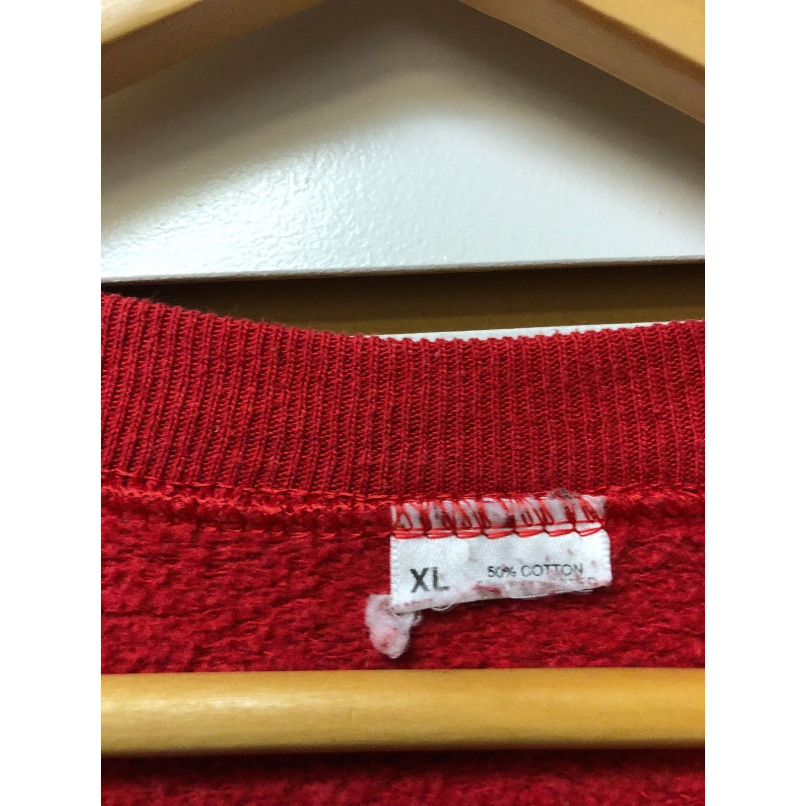 Fruit Of The Loom Vintage merry Christmas cat Sweatshirt size XL 1990s 80s Size US XL / EU 56 / 4 - 3 Thumbnail
