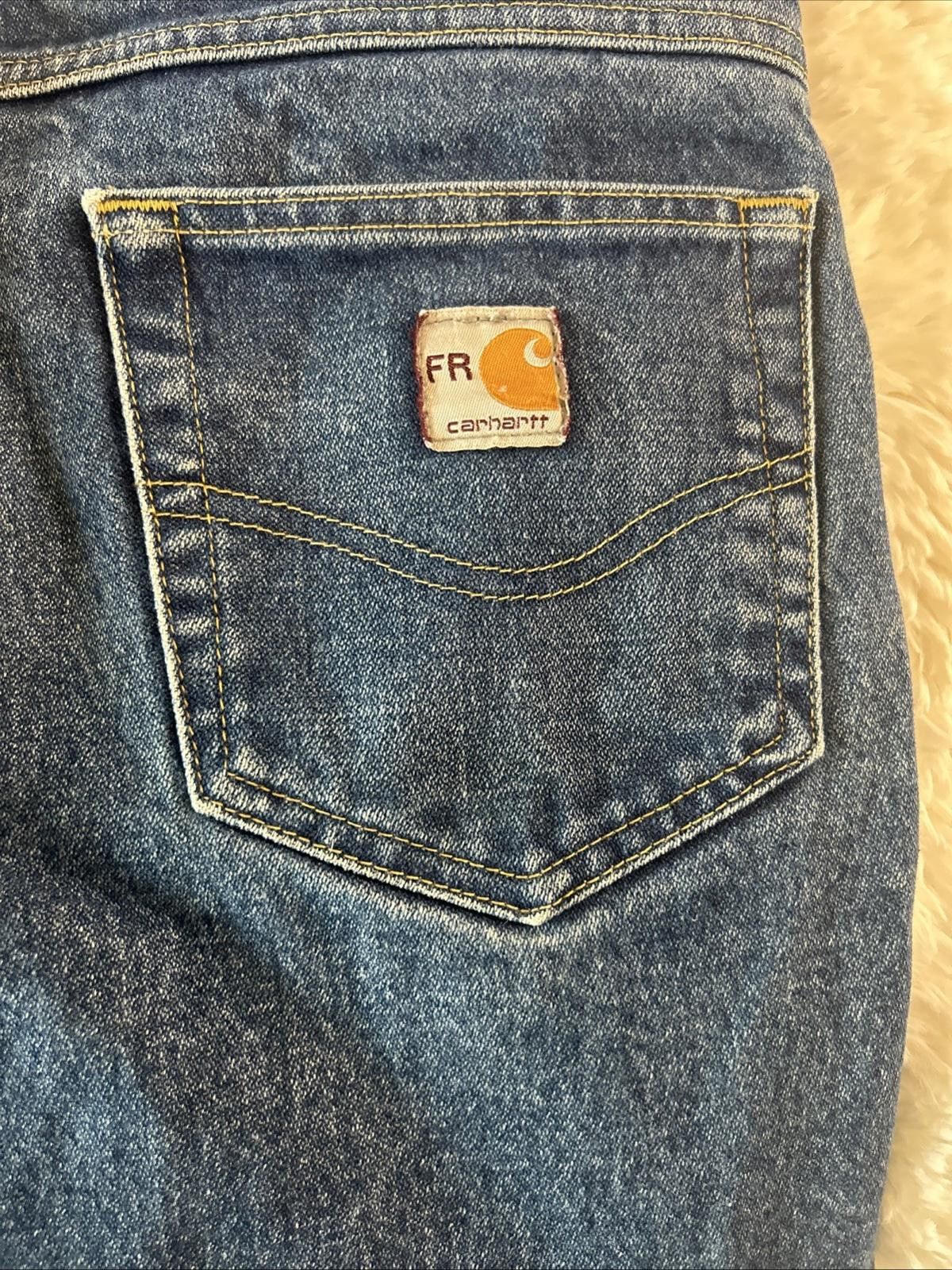 Carhartt Carhartt Flame Resistant men’s blue denim jeans 40x36 straig Size US 38 / EU 54 - 4 Thumbnail