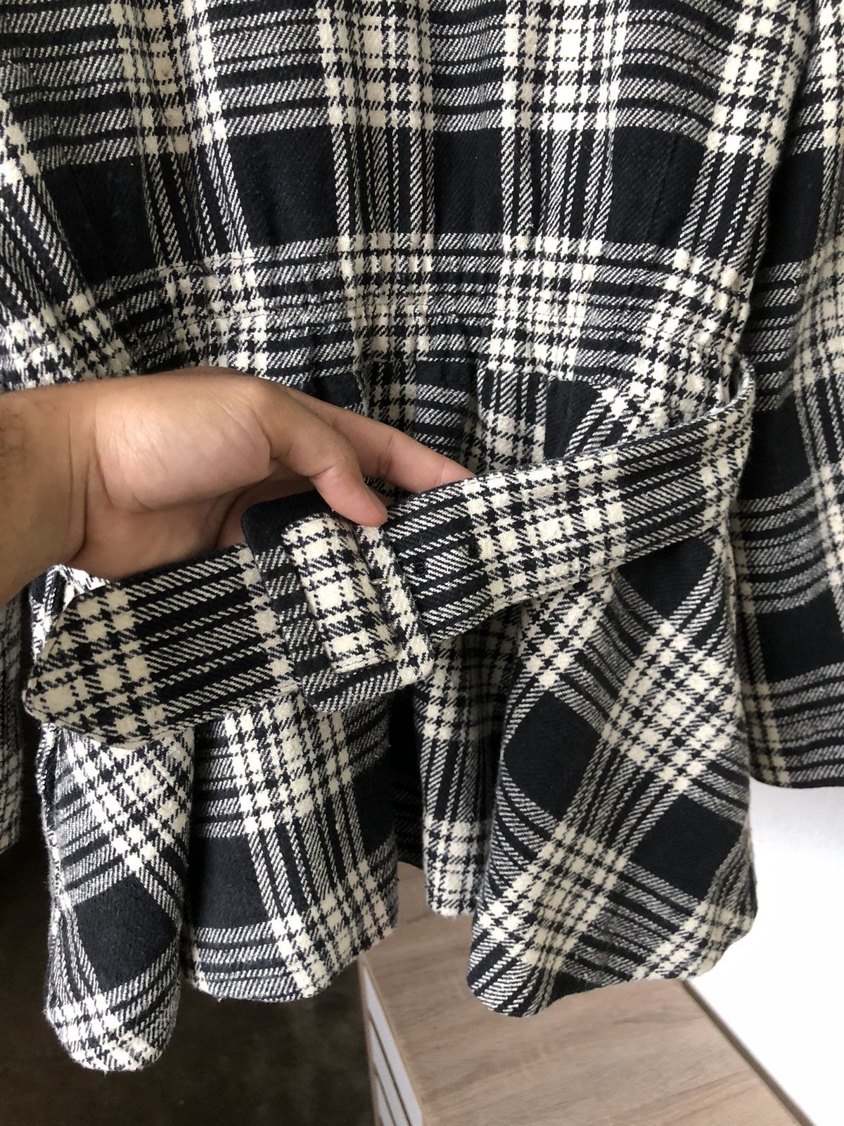 Issey Miyake Vintage Issey Miyake IS Cotton Checked Coat Jacket Size M / US 6-8 / IT 42-44 - 14 Thumbnail