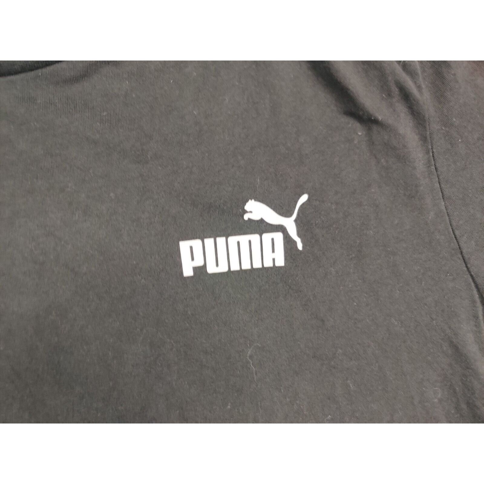Puma PUMA Shirt Adult Mens Large Black White Spell Out Logo Size US L / EU 52-54 / 3 - 2 Thumbnail