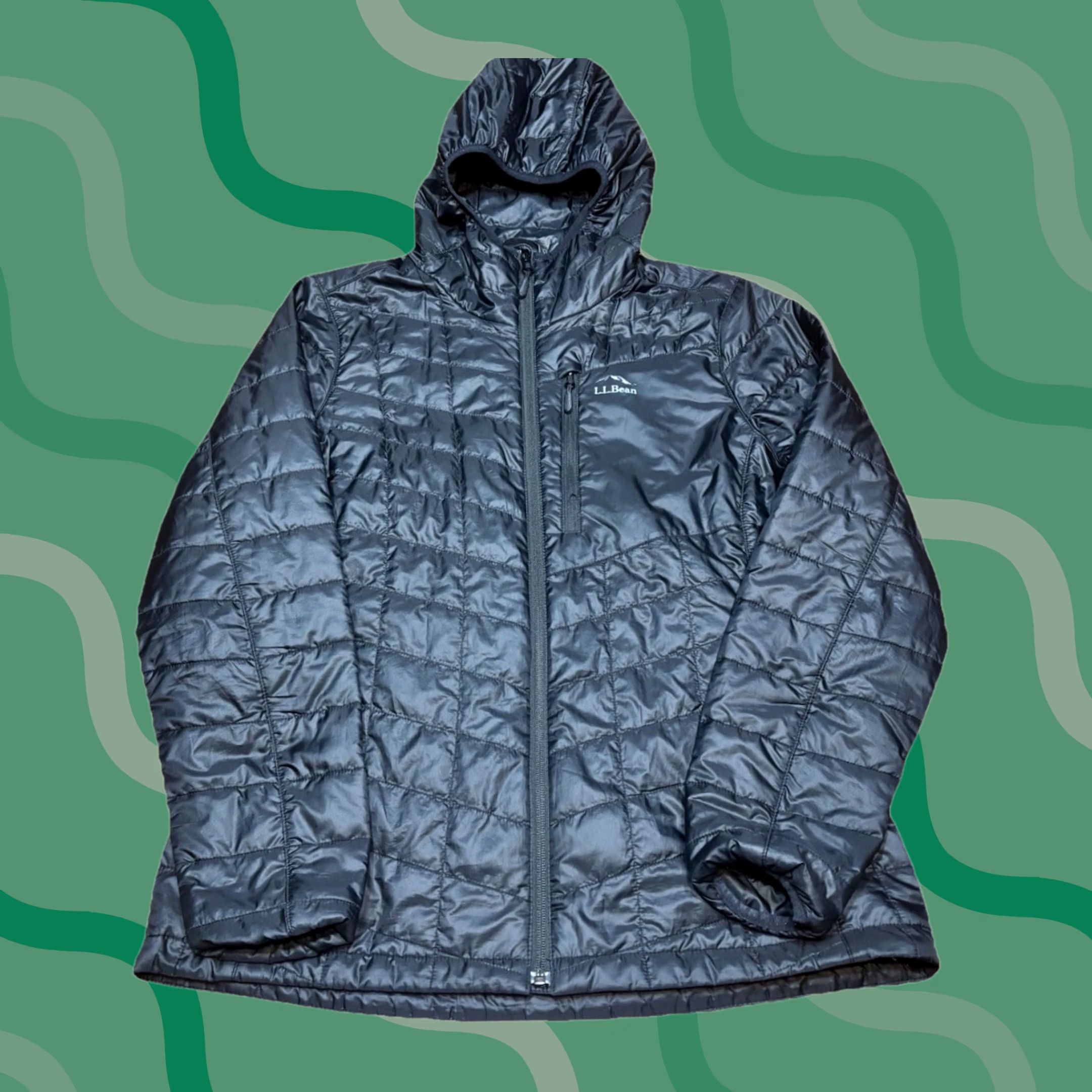 Vintage LL Bean Women’s Hooded Puffer Jacket M Petite Primaloft Black Size M / US 6-8 / IT 42-44 - 1 Thumbnail