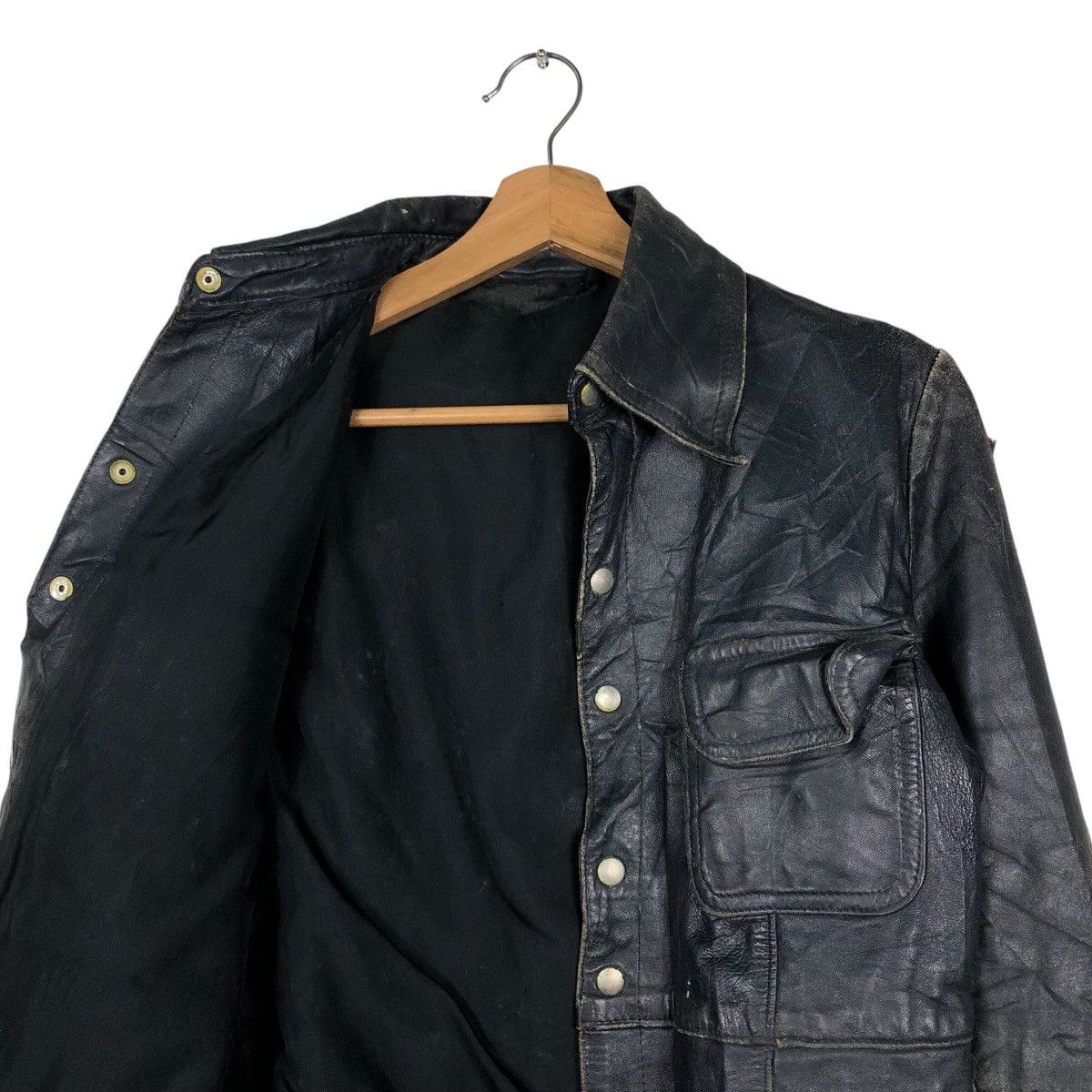 Japanese Brand 📌Unknown Brand Button Biker Leather Jacket 14th Addiction Size US M / EU 48-50 / 2 - 13 Thumbnail
