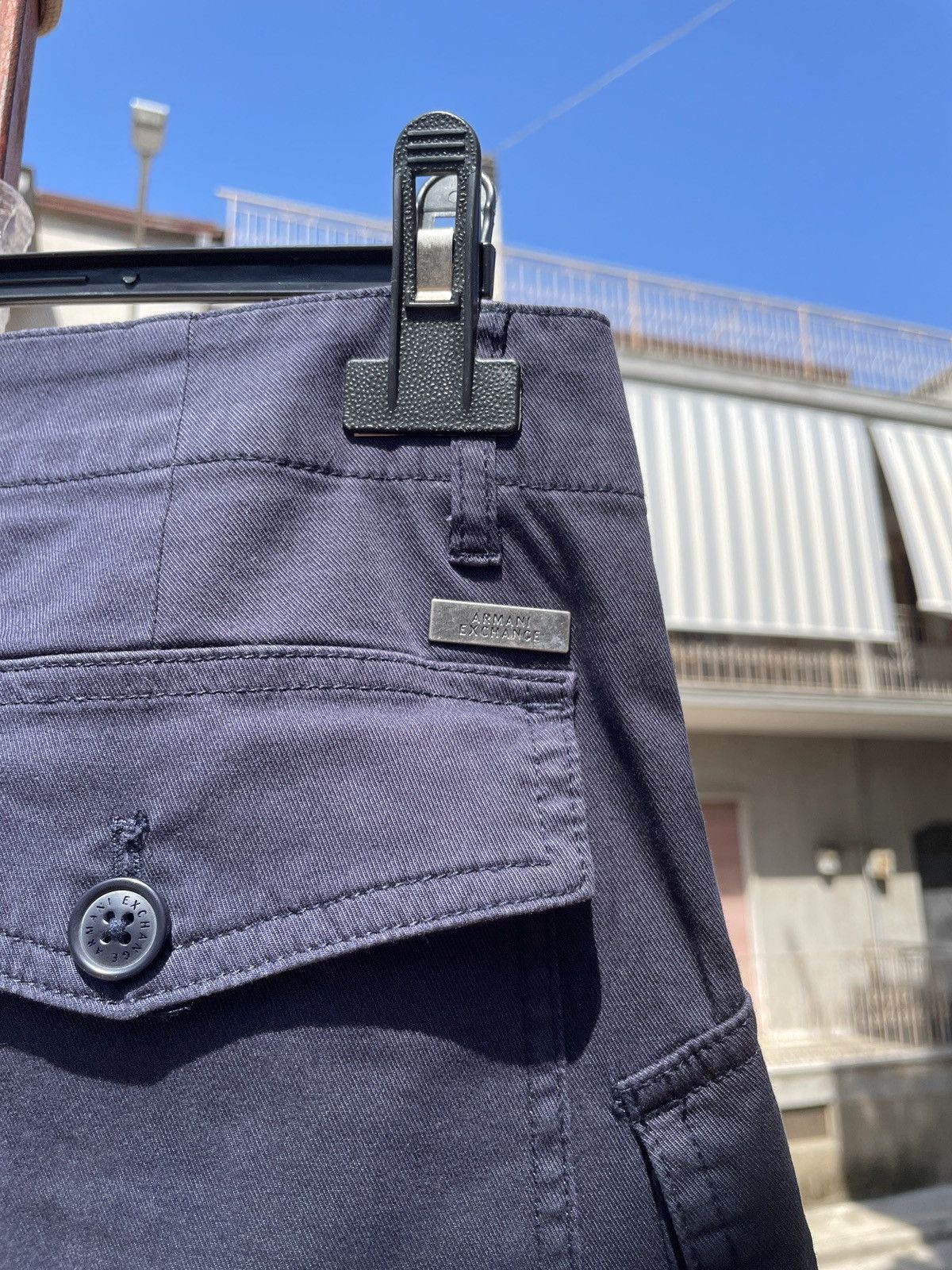 Armani Exchange Men’s ARMANI EXCHANGE NAVY COTTON SLIM FIT CARGO PANTS SZ 31 Size US 31 - 5 Thumbnail