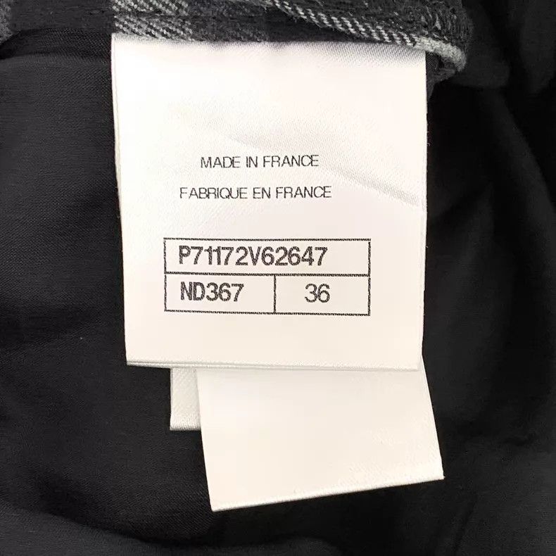 Chanel Chanel Black plaid diamond decoration design cotton casual Size 24" / US 00 / IT 34 - 6 Thumbnail