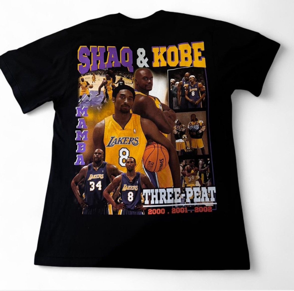 NBA × Vintage Vintage Single Kobe & Shaq 3-Peat Championship AOP T-Shirt Size US XL / EU 56 / 4 - 1 Thumbnail