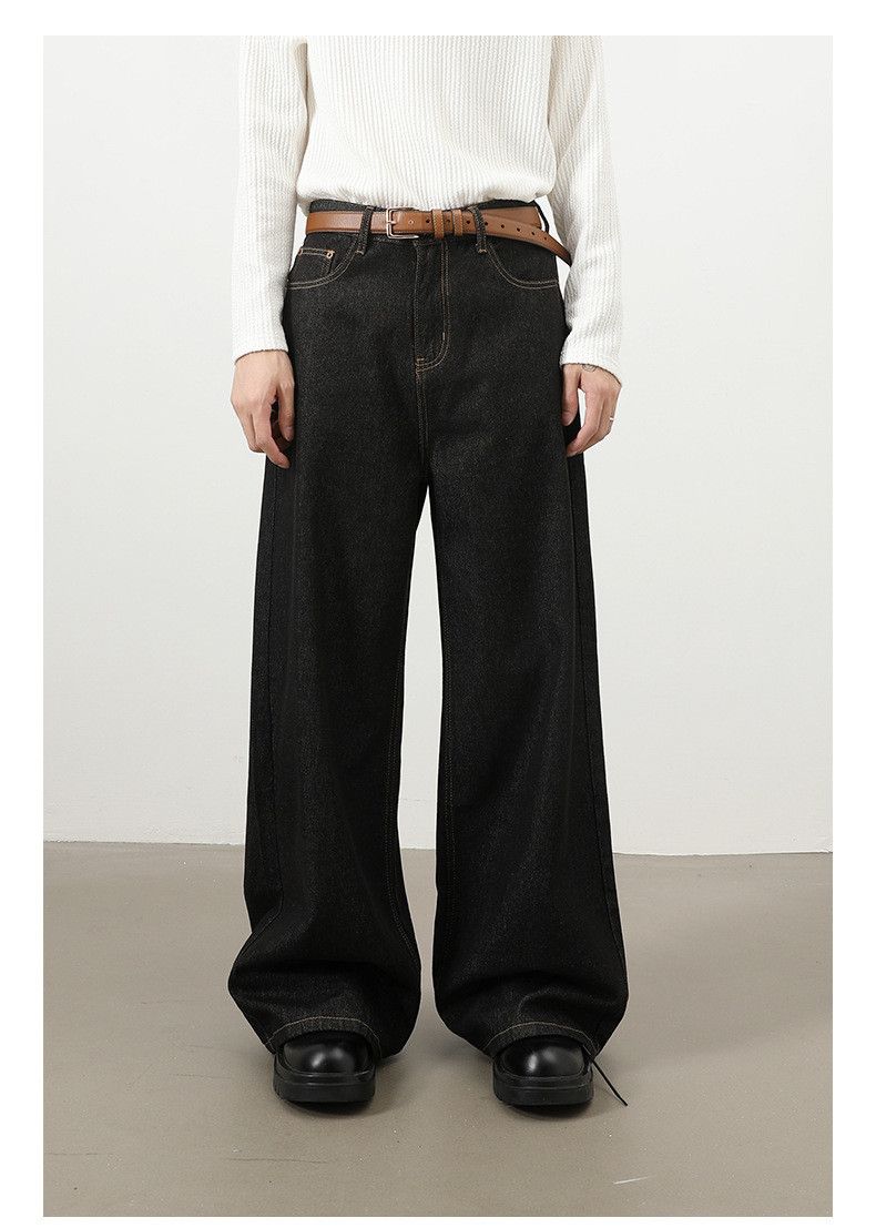 Jean Retro men's Japanese distressed loose straight washed jeans Size US 32 / EU 48 - 1 Thumbnail