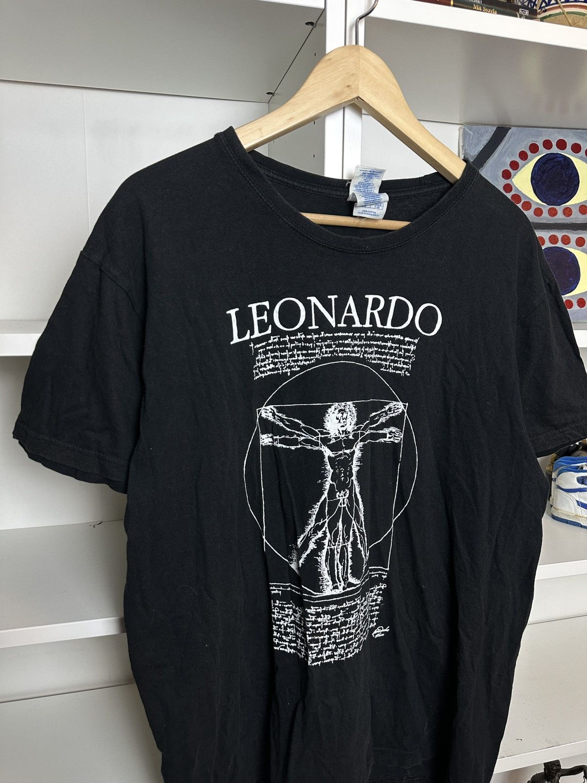 Vintage Vintage y2k 2000s Leonardo da vinci art tee t-shirt Size US L / EU 52-54 / 3 - 3 Thumbnail