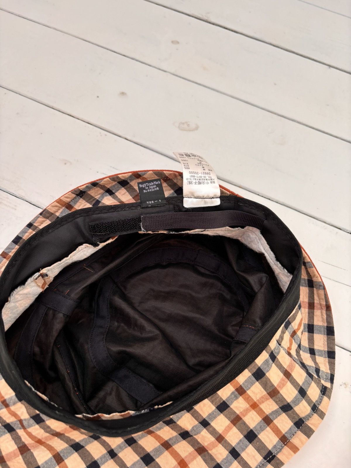 DAKS DAKS London Vintage 00s Made in Japan Brick Nylon Bucket Hat Size ONE SIZE - 8 Thumbnail