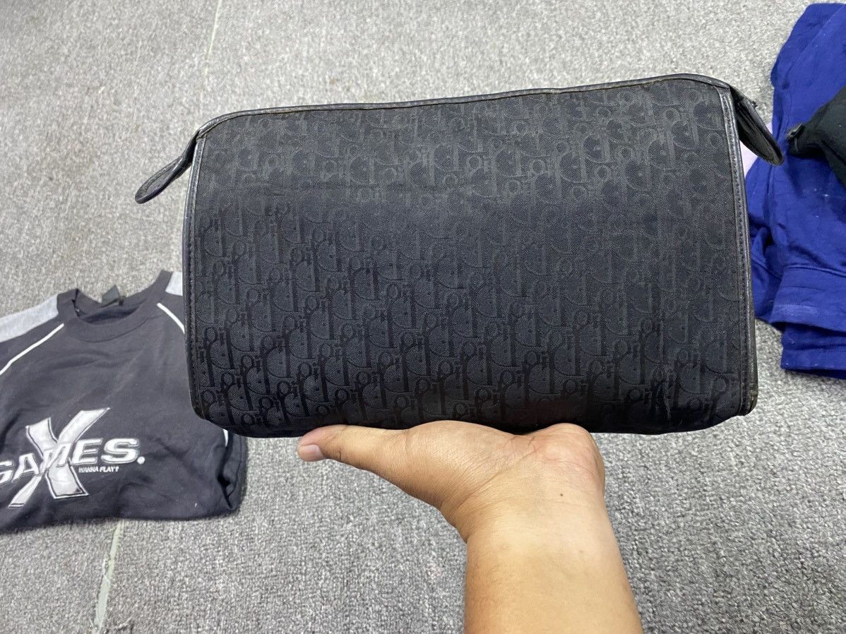 Dior Vintage Christian Dior Black Oblique Monogram Travel Pouch Size ONE SIZE - 12 Thumbnail