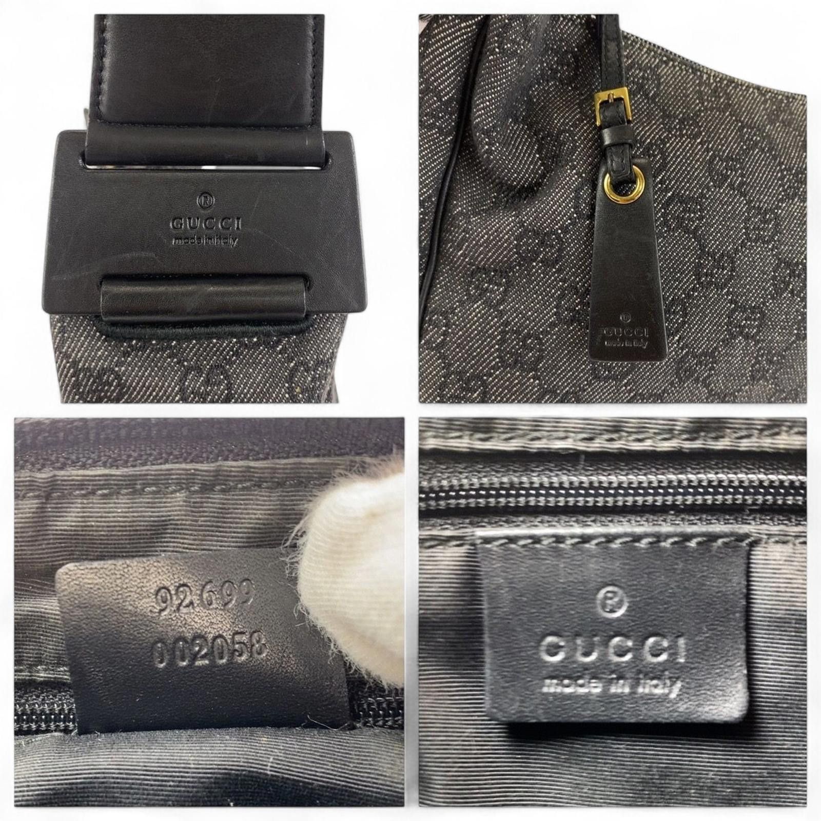 Gucci Gucci - Black Monogram Canvas Shoulder Bag Size ONE SIZE - 4 Thumbnail