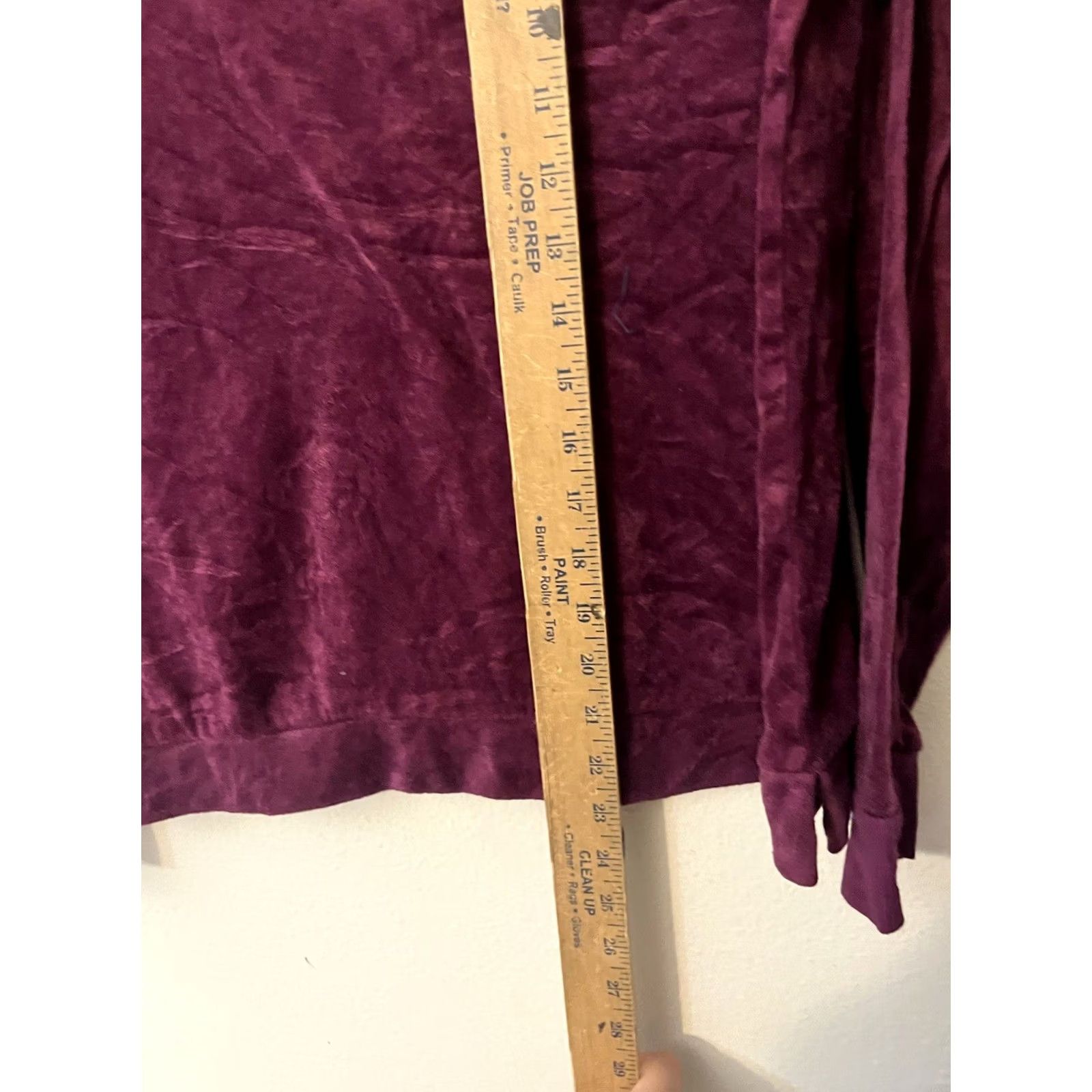 Nautica Nautica Shirt Women S Purple Velour Long Sleeve Henley Lounge Cozy Top Size S / US 4 / IT 40 - 5 Thumbnail