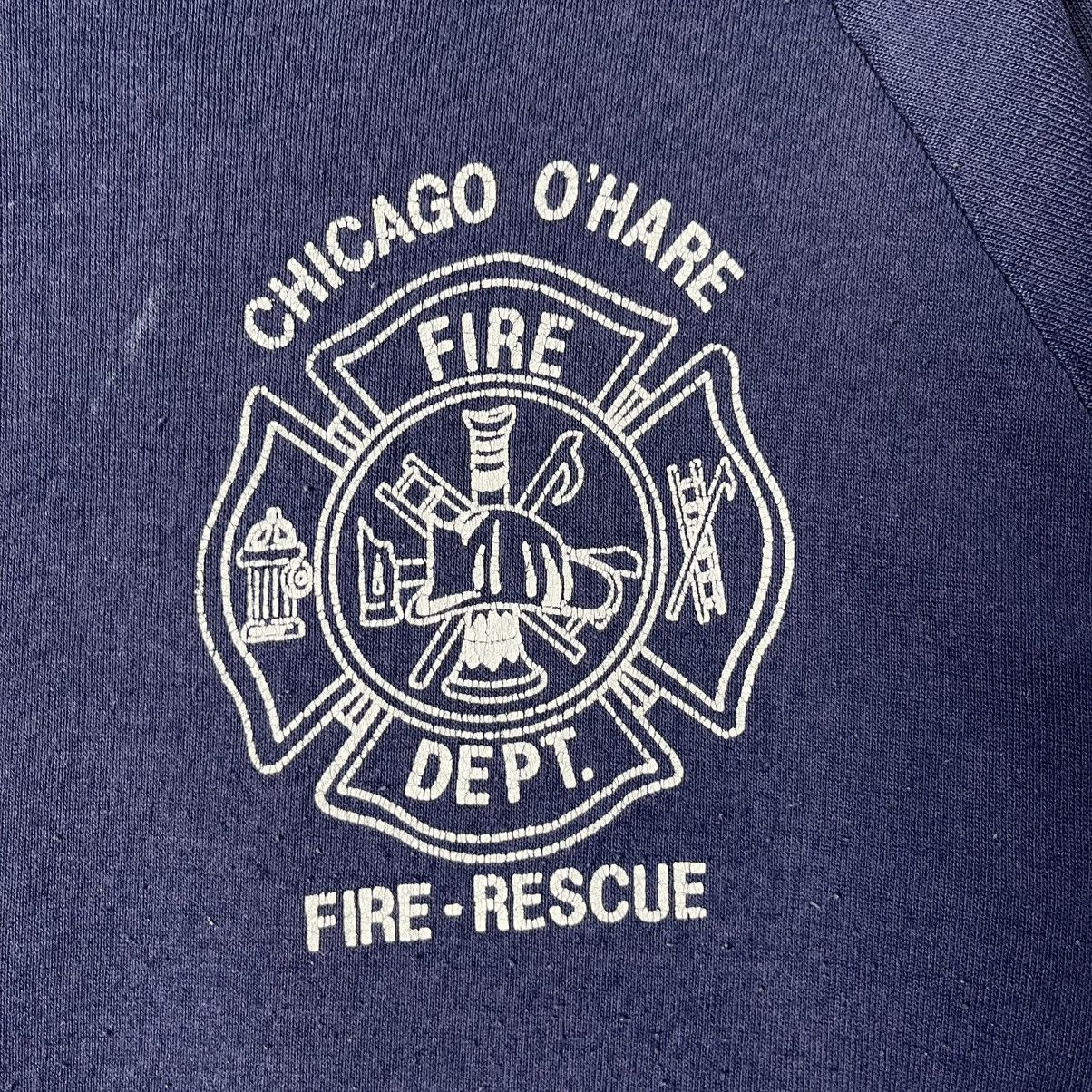 Jerzees Vintage Chicago O’Hare Fire Department FireRescue Sweatshirt Size US M / EU 48-50 / 2 - 3 Thumbnail