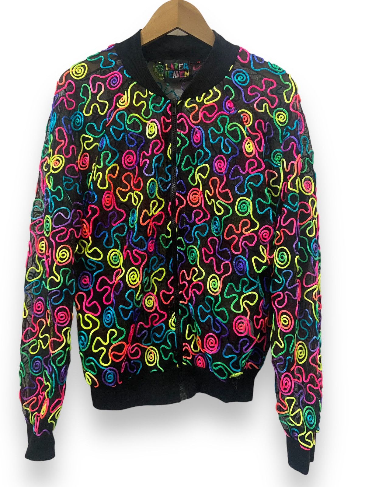 🔥OFFER🔥 Colorful Y2K mesh zip jacket embroidery