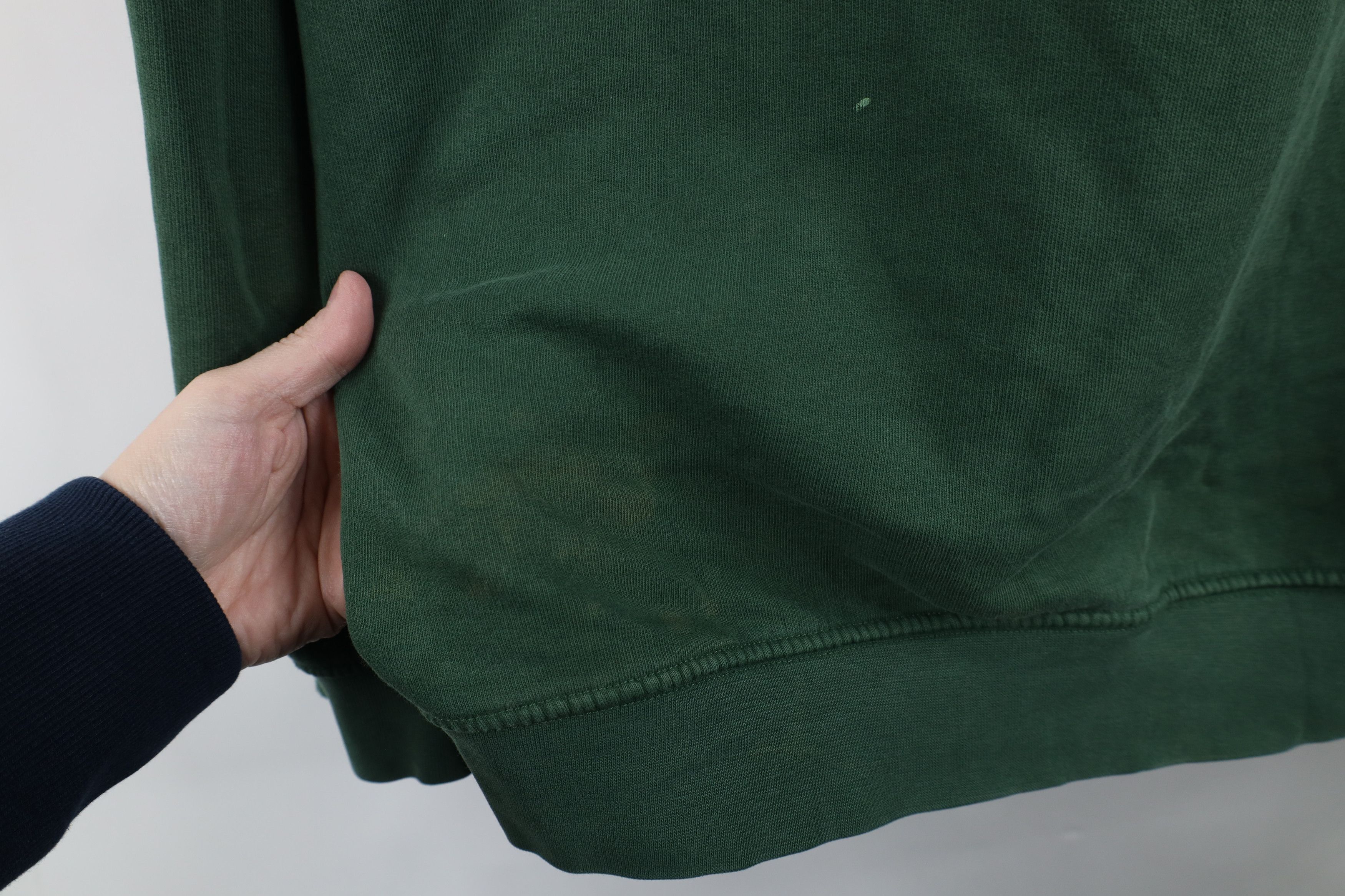 Nike × Vintage Vintage 90s Y2K Nike Swoosh Crewneck Sweatshirt Grass Green Size US L / EU 52-54 / 3 - 6 Thumbnail
