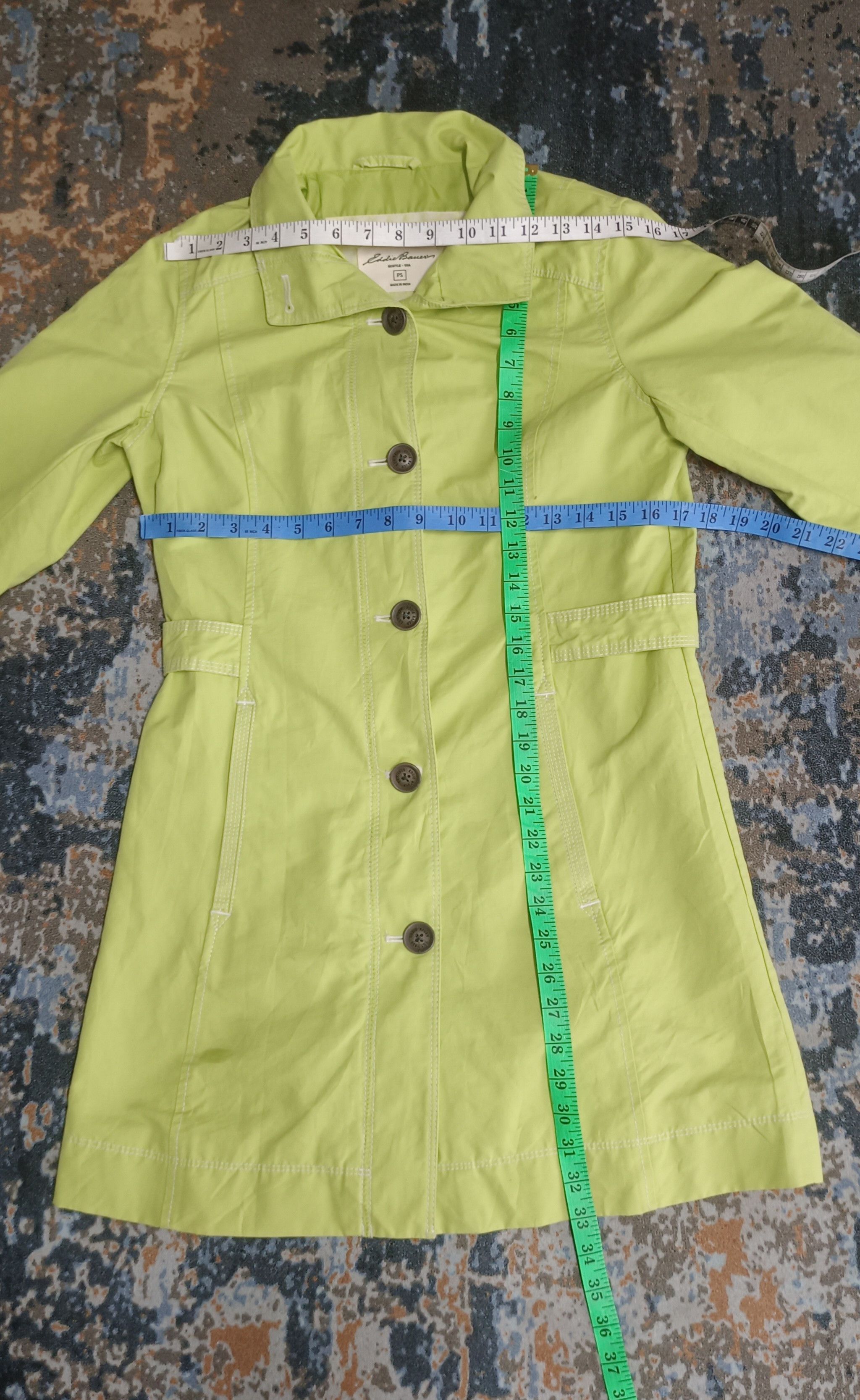 Eddie Bauer Eddie Bauer Seattle USA Lime Green Trench Coat Size S / US 4 / IT 40 - 18 Thumbnail