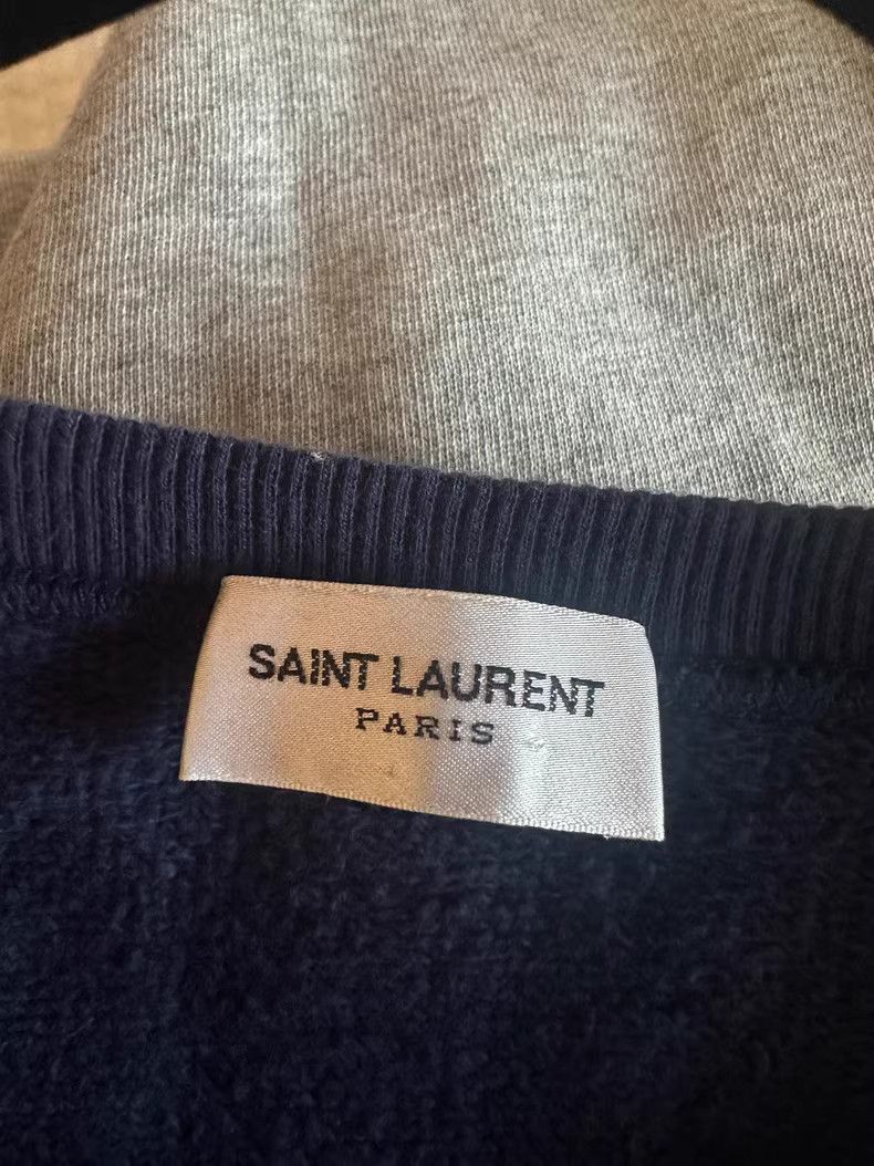 Saint Laurent Paris saint laurent Blue Letter Sweatshirt Size US M / EU 48-50 / 2 - 2 Thumbnail