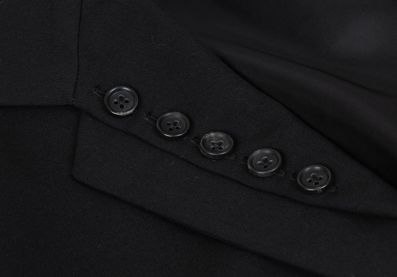 Yohji Yamamoto Yohji Yamamoto Wool Gabardine Jacket Black 3 Size US L / EU 52-54 / 3 - 4 Thumbnail
