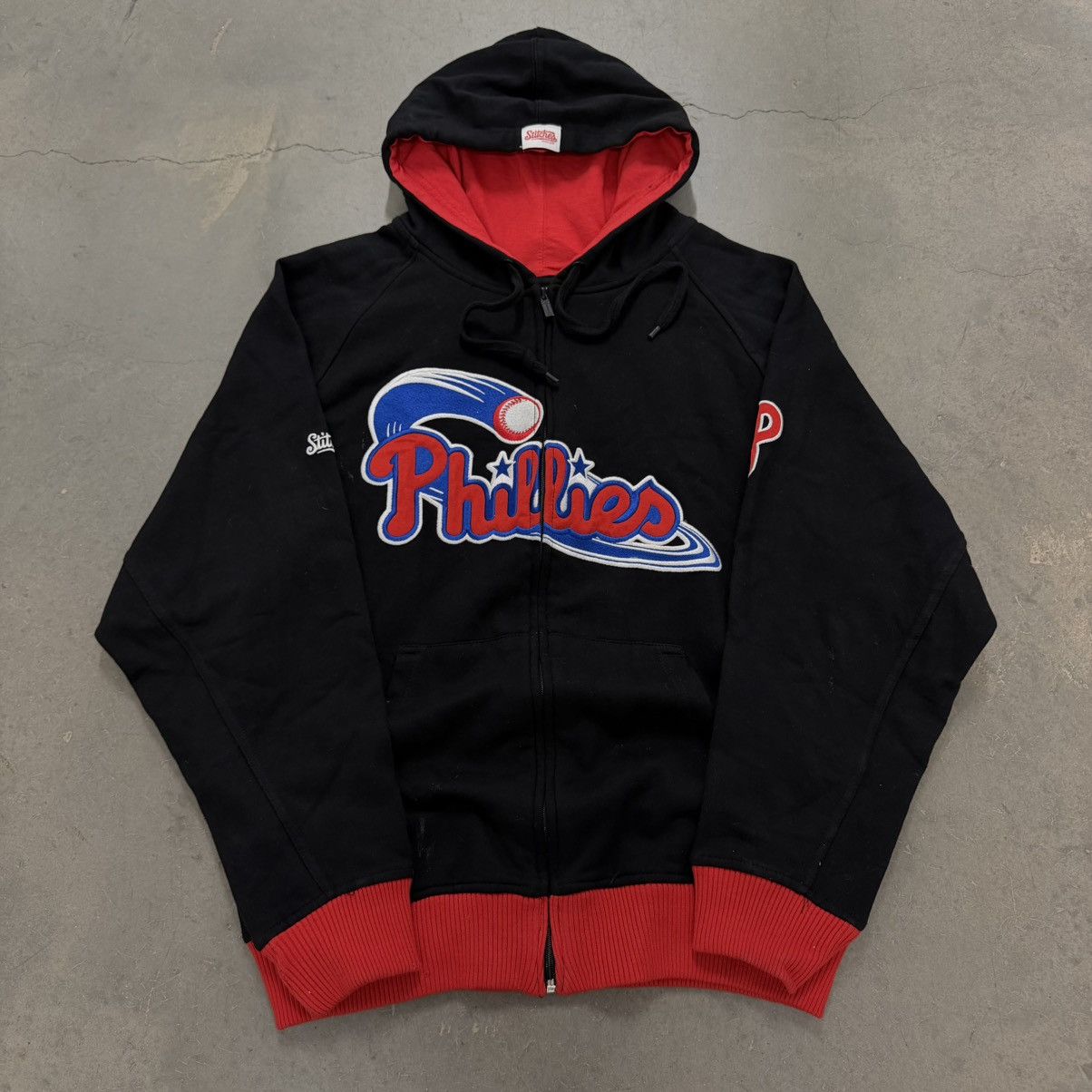 MLB Philadelphia Phillies Stitches Zip Up Hoodie Size US M / EU 48-50 / 2 - 1 Thumbnail