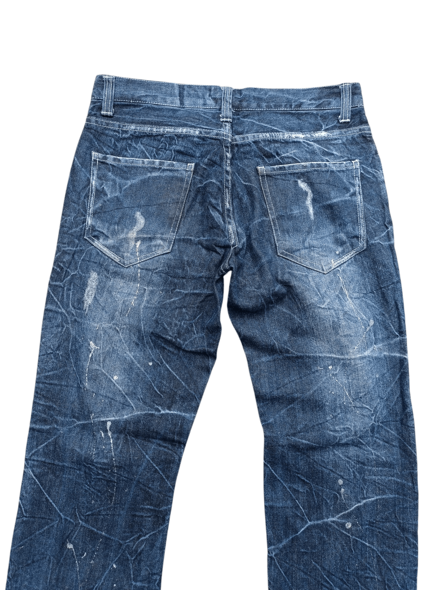 Japanese Brand × Le Grande Bleu (L.G.B.) × Tornado Mart RARE Flared Nylaus Whiskers Distressed Jeans Size US 31 - 7 Thumbnail