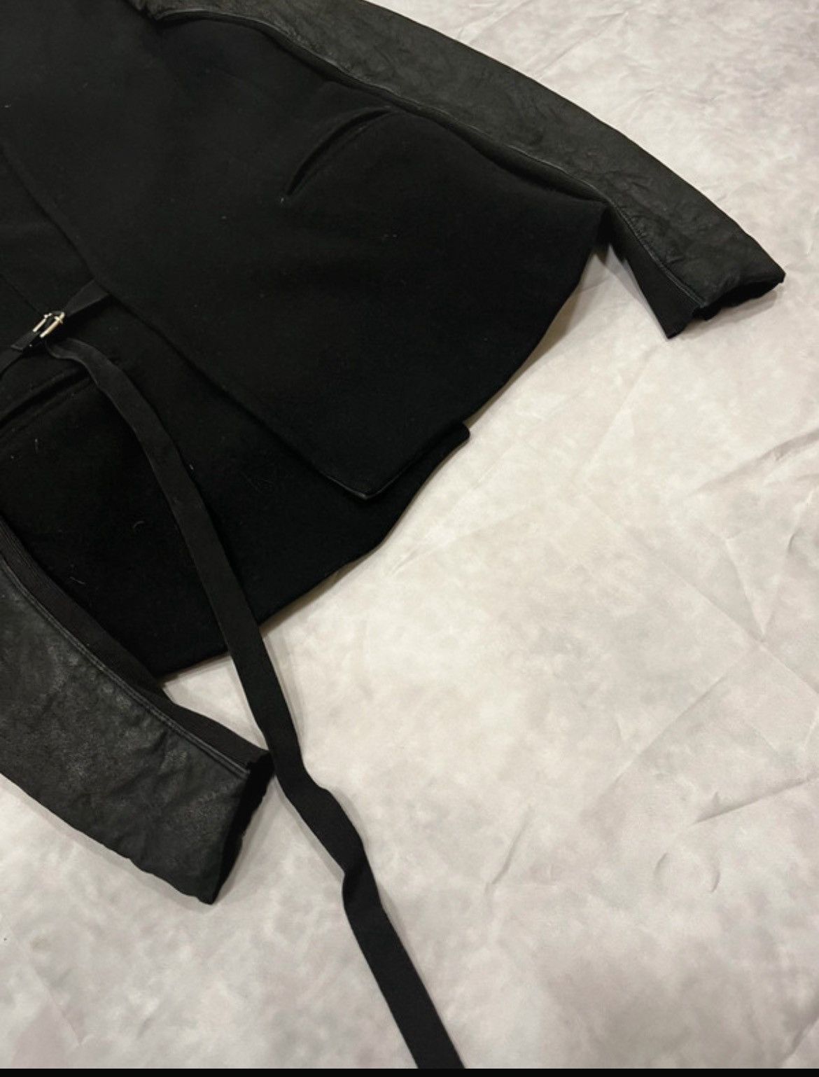 Rick Owens Rick Owens Avant Garde Wool & Leather Sleeve Jacket Size M / US 6-8 / IT 42-44 - 3 Thumbnail