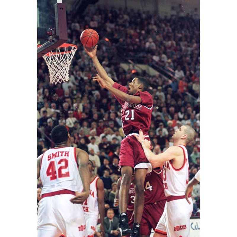 NCAA × Starter CAMBY #21 UMass 90s jersey L red Amherst Minutemen vintage Size US L / EU 52-54 / 3 - 10 Thumbnail