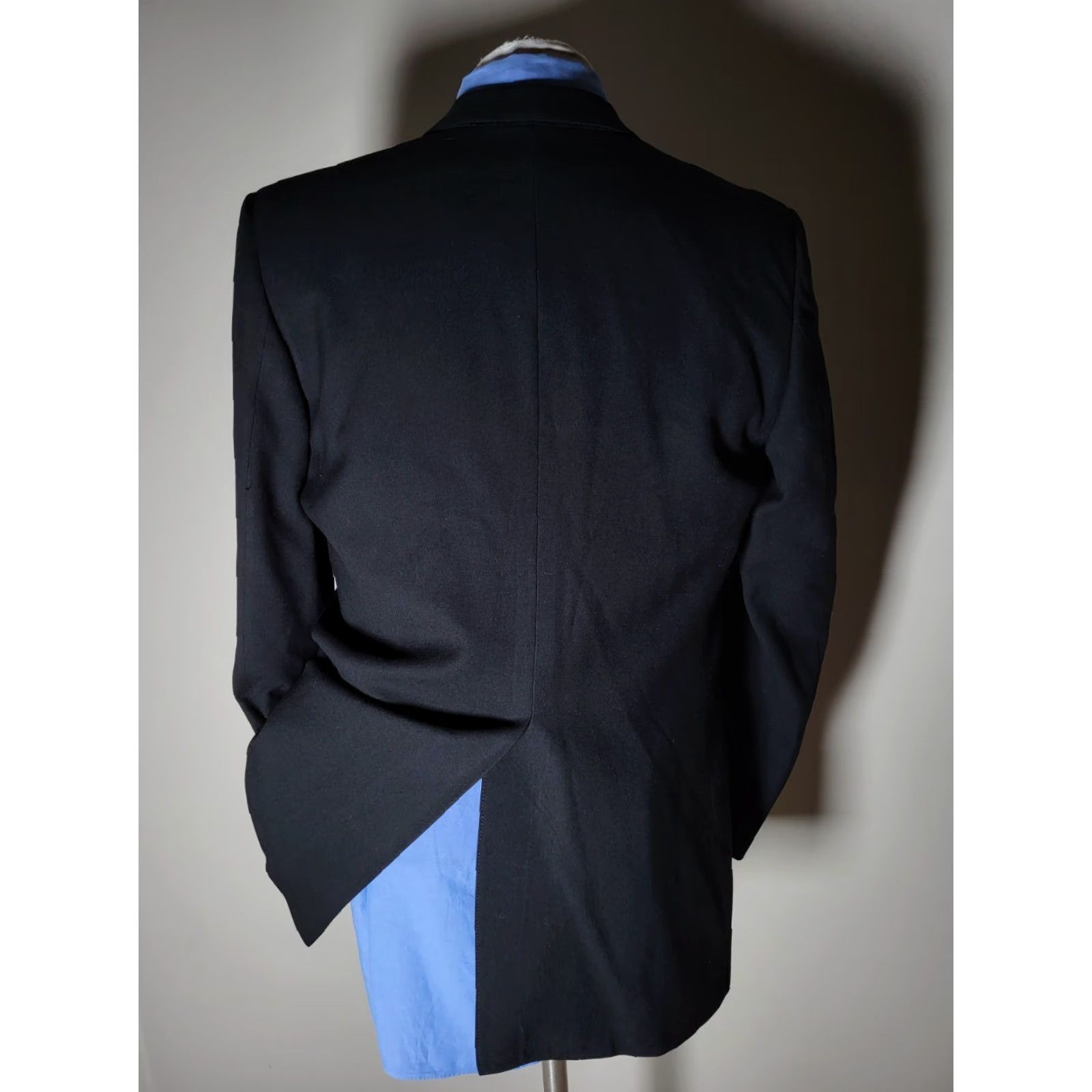 Valentino VINTAGE Valentino Double Breasted Black Flannel Blazer Jacket Coat 40L Wool Size 40R - 5 Thumbnail