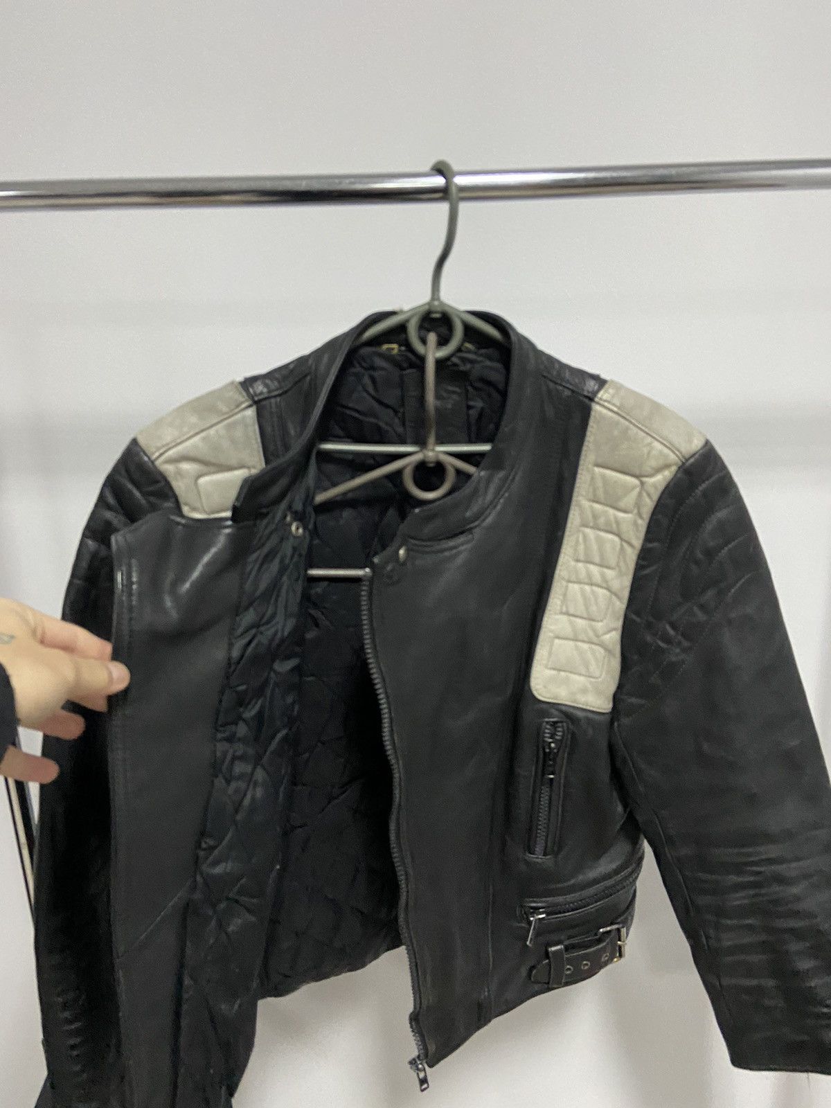 Vintage Racing moto leather jacket vintage zip biker motorcycle Size US M / EU 48-50 / 2 - 5 Thumbnail