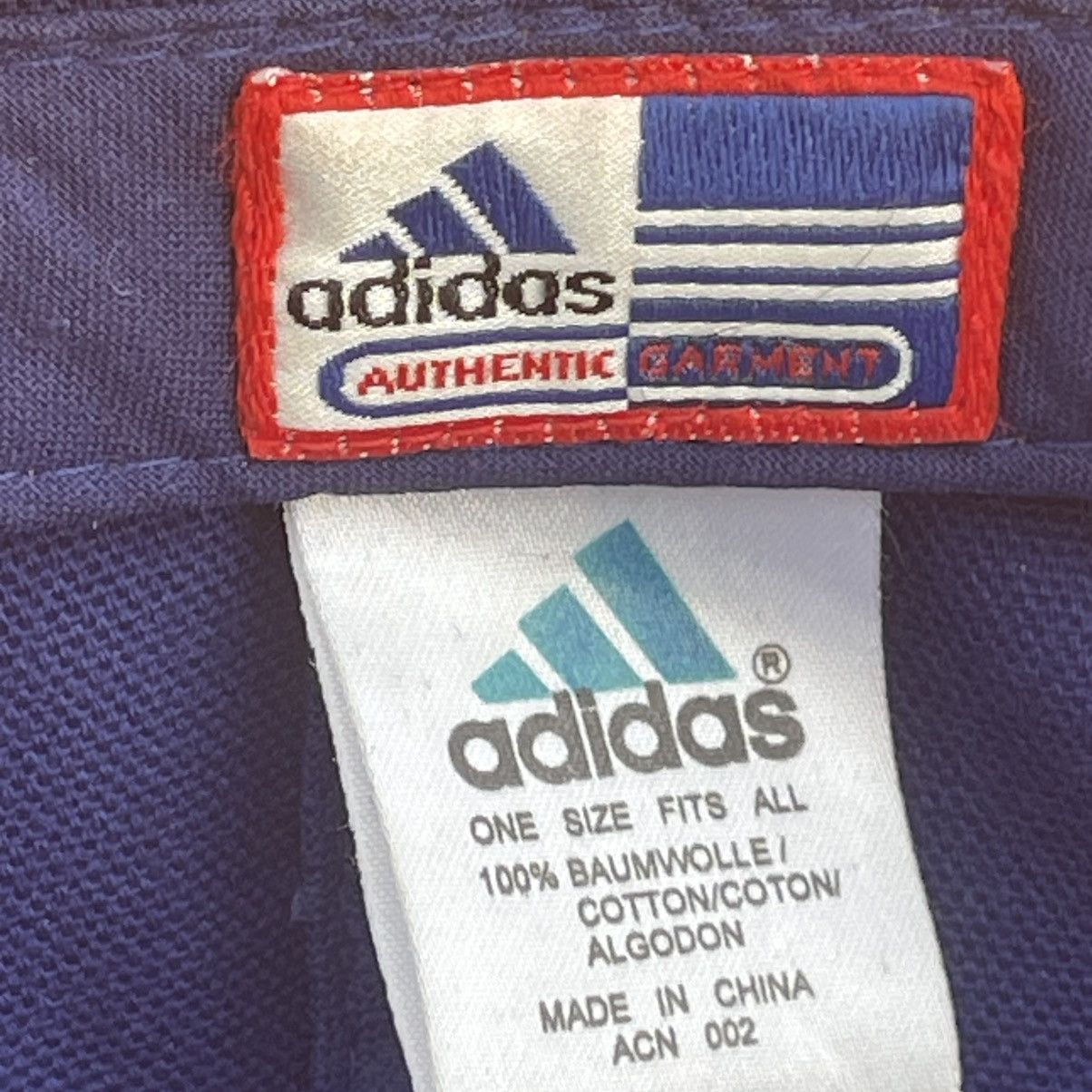 Adidas Vintage 90s Adidas Two-Tone Cap - Navy/Yellow Size ONE SIZE - 2 Thumbnail